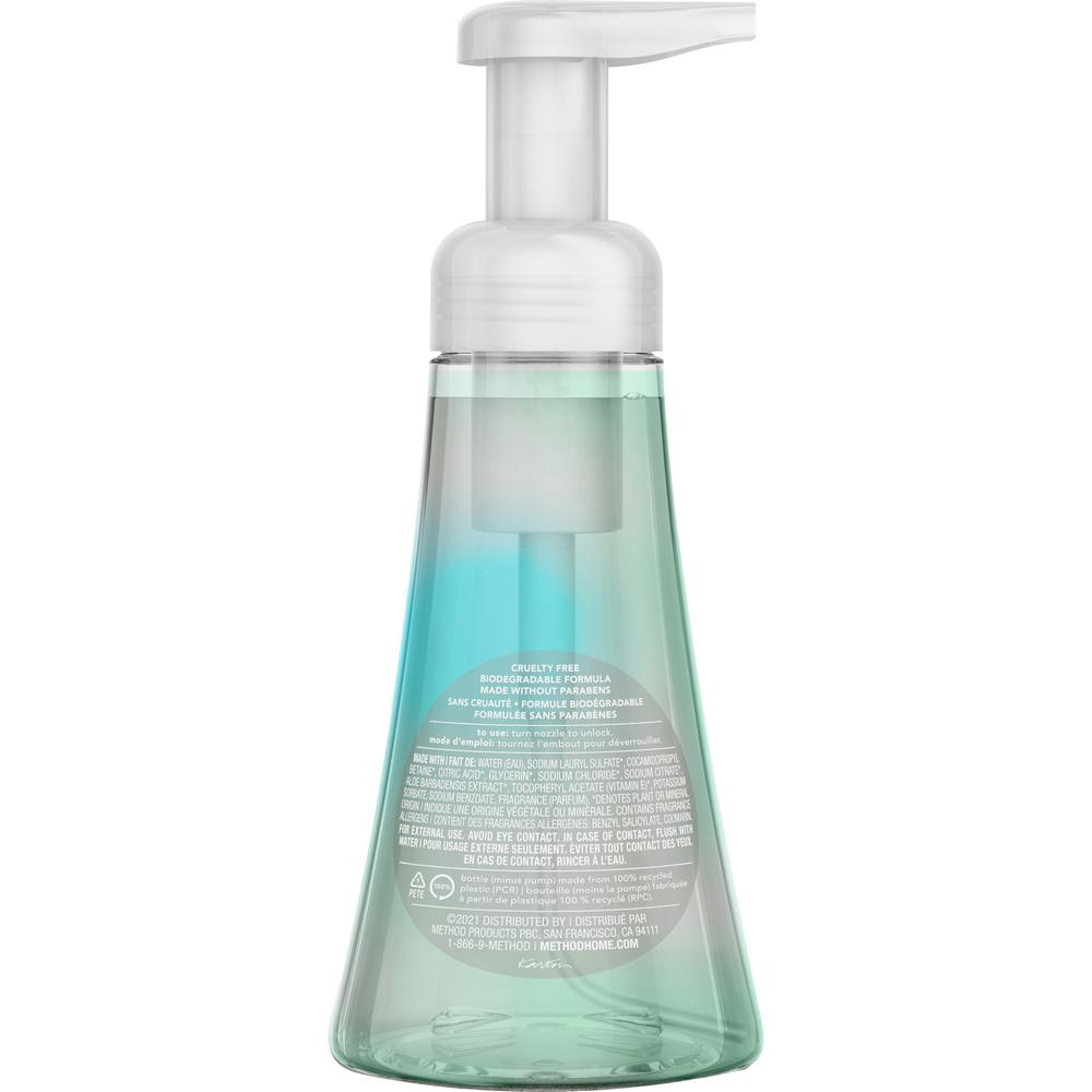 Method Foaming Hand Wash - Coconut Water Scent - 10 fl oz - Pump Bottle Dispenser - Hand - Clear - 6 / Carton. Picture 4