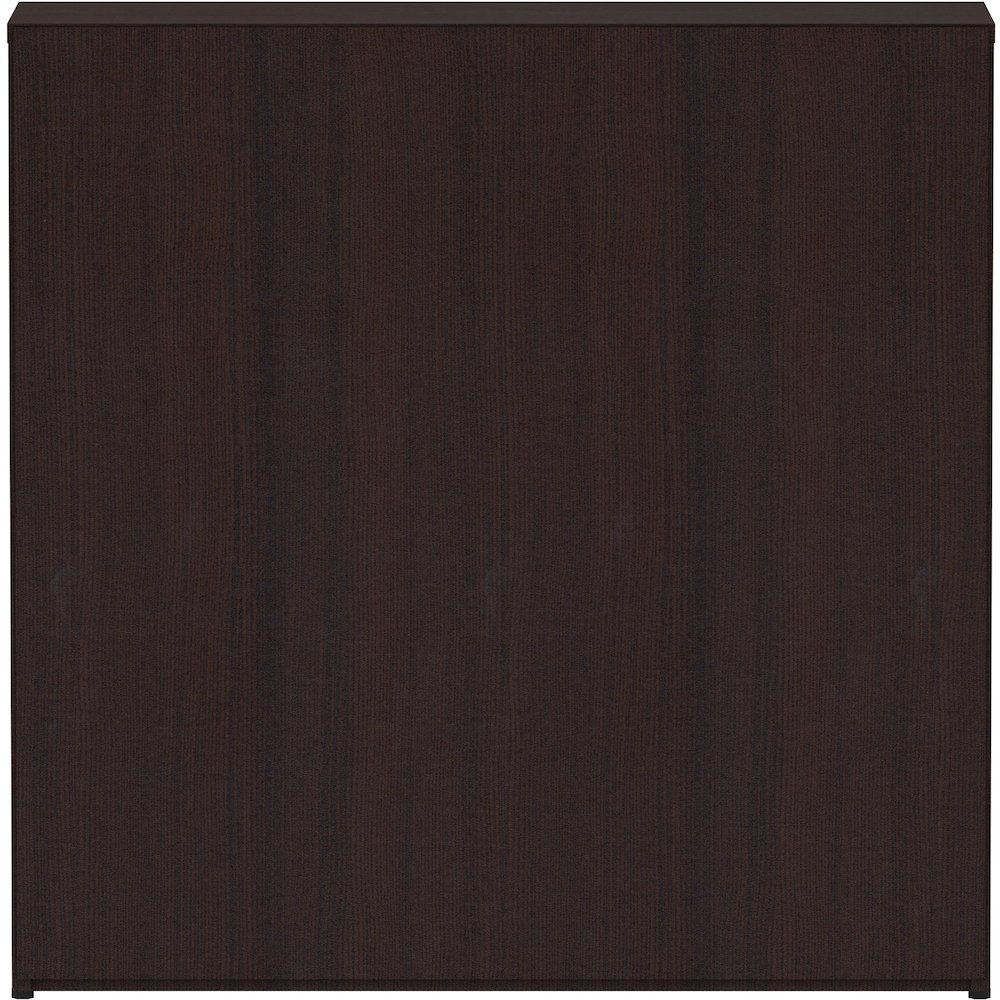 Lorell Laminate Bookcase - 36" Width x 12" Depth x 36" Height - 3 x Shelf(ves) - Laminated, Sturdy, Contemporary Style, Square Edge, Adjustable Shelf - Espresso - Medium Density Fiberboard (MDF), Lami. Picture 8