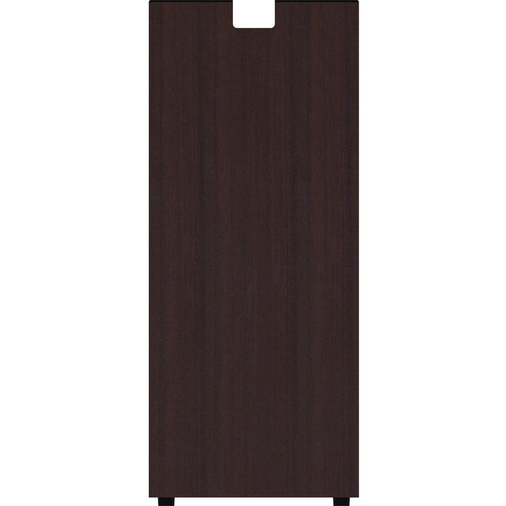 Lorell Essentials Series Credenza Half Leg - 12" x 1"28.5" - Finish: Espresso Laminate. Picture 4