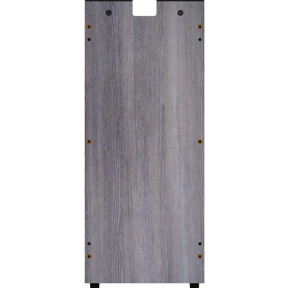 Lorell Essentials Series Credenza Half Leg - 28.5" Height x 12" Width x 1" Depth - Finish: Weathered Charcoal Laminate - 1 Each. Picture 4