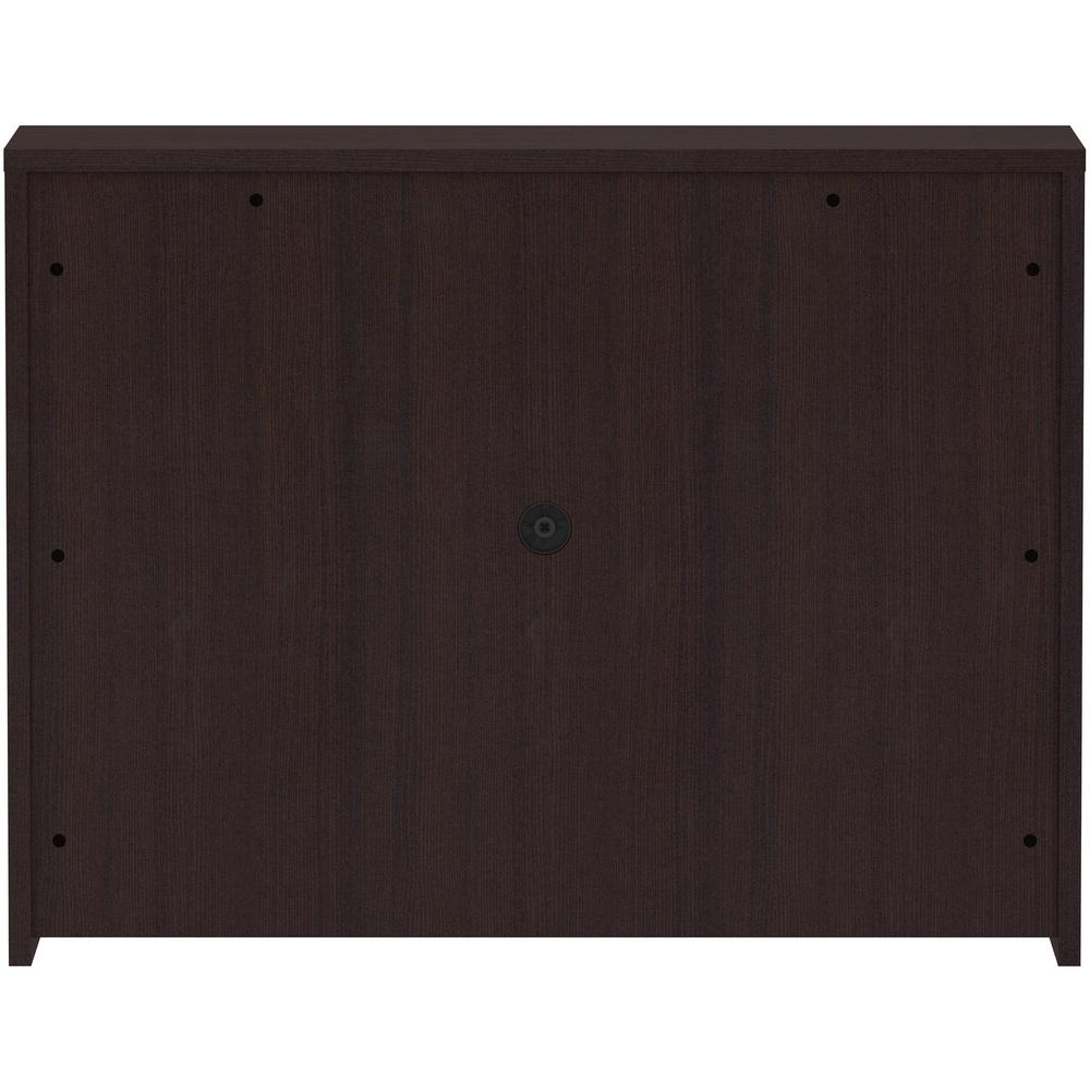 Lorell Essentials Series Stack-on Hutch with Doors - 36" Height x 48" Width x 15" Depth - 3 Door(s) - Finish: Espresso Laminate - 1 Each. Picture 8