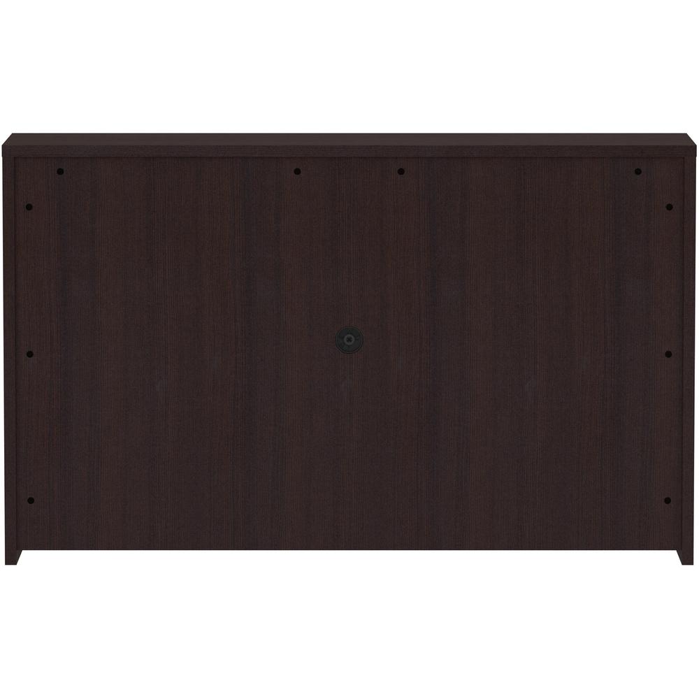 Lorell Essentials Series Stack-on Hutch with Doors - 36" Height x 60" Width x 15" Depth - 4 Door(s) - Finish: Espresso Laminate - 1 Each. Picture 4
