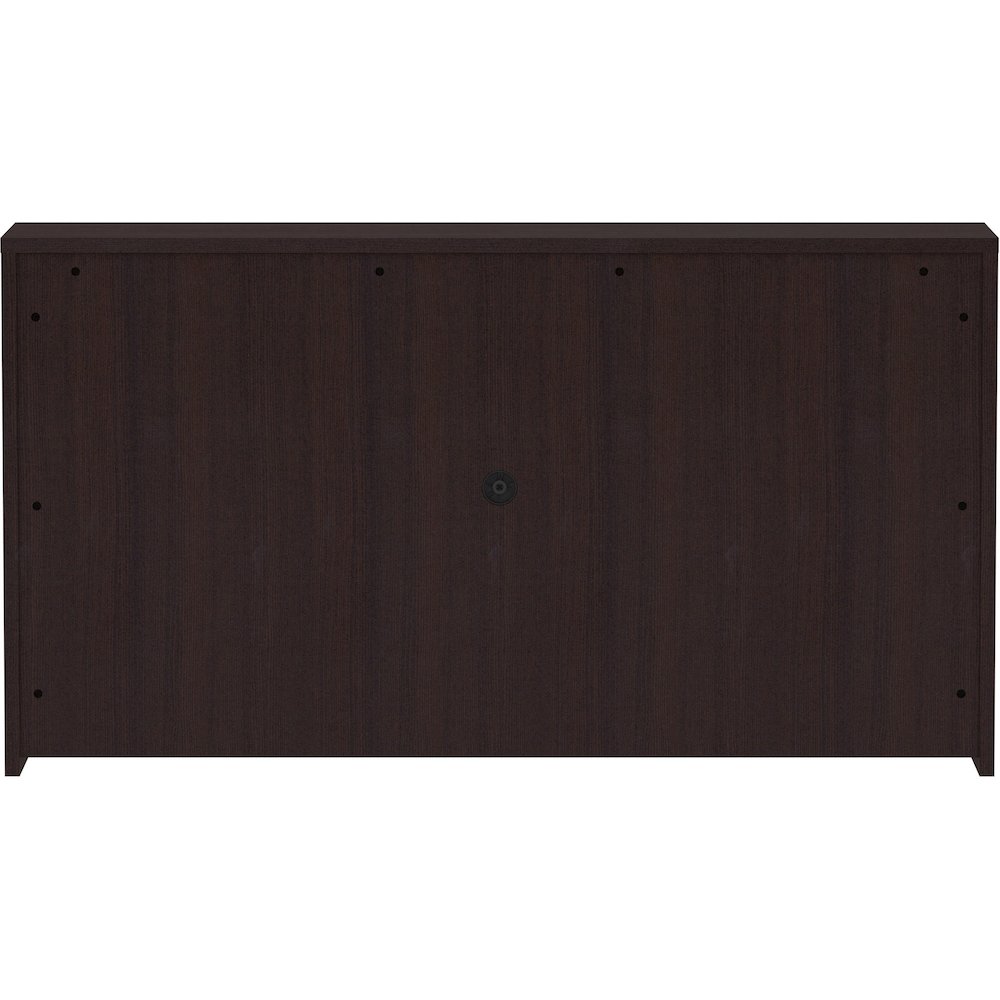 Lorell Essentials Series Stack-on Hutch with Doors - 36" Height x 66" Width x 15" Depth - 4 Door(s) - Finish: Espresso Laminate - 1 Each. Picture 8