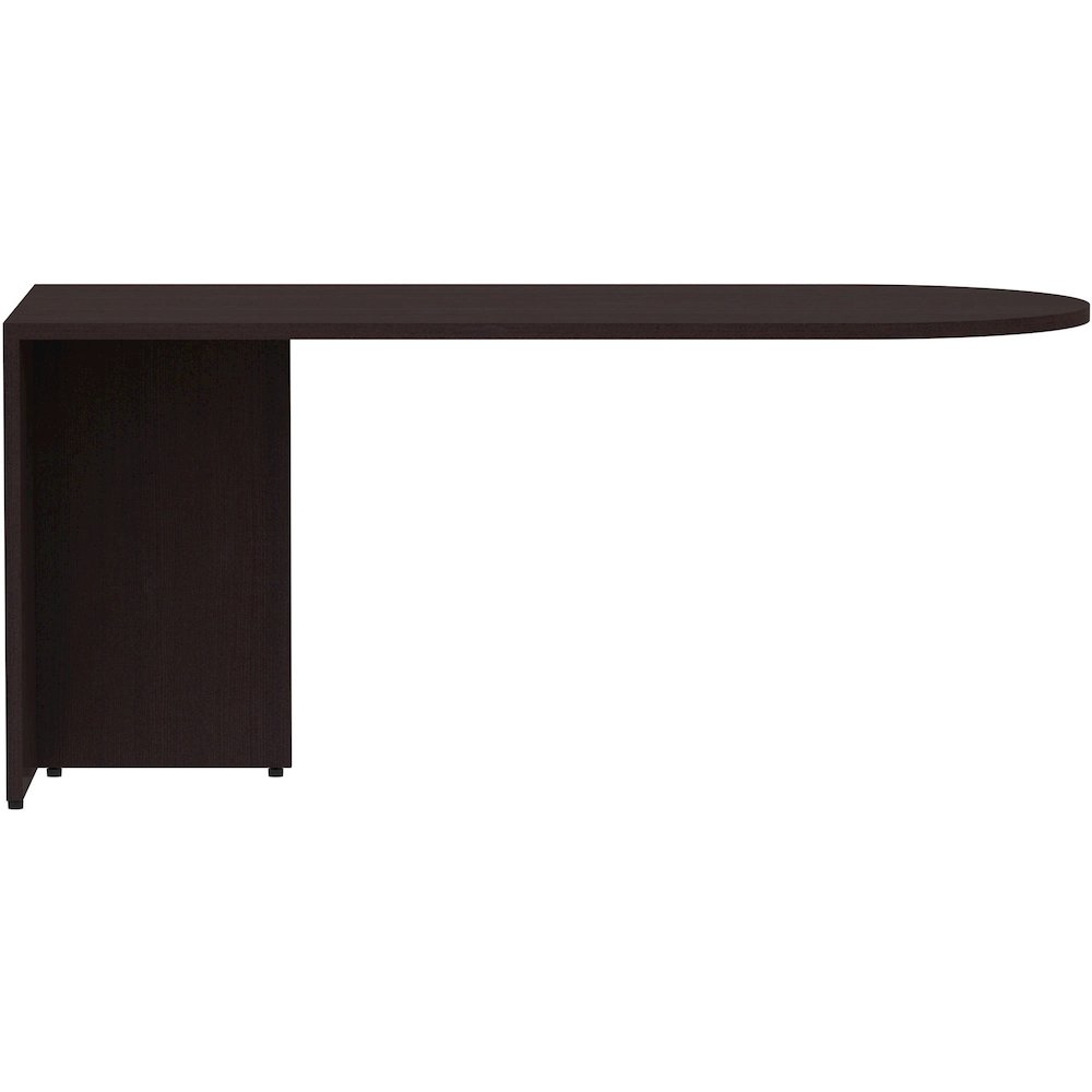 Lorell Essentials Series Peninsula Desk Box 1 of 2 - 29.5" Height x 66" Width x 30" Depth Desk, 1" Thickness Top - Finish: Espresso Laminate - 1 Each. Picture 8