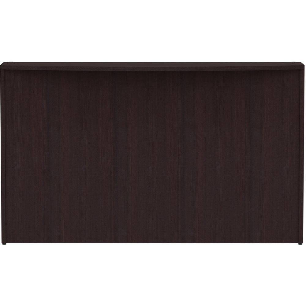 Lorell Essentials Series Front Reception Desk - 42.5" Height x 72" Width x 36" Depth Desk, 1" Thickness Top - Finish: Espresso Laminate - 1 Each. Picture 4