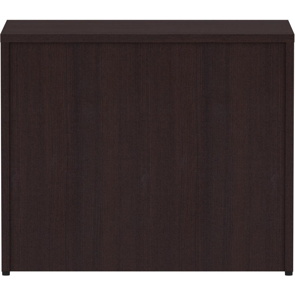Lorell Essentials Series Box/Box/File Lateral File - 35.5" x 22"29.5" Lateral File, 1" Side Panel - 4 x File, Box Drawer(s) - Finish: Espresso Laminate. Picture 4