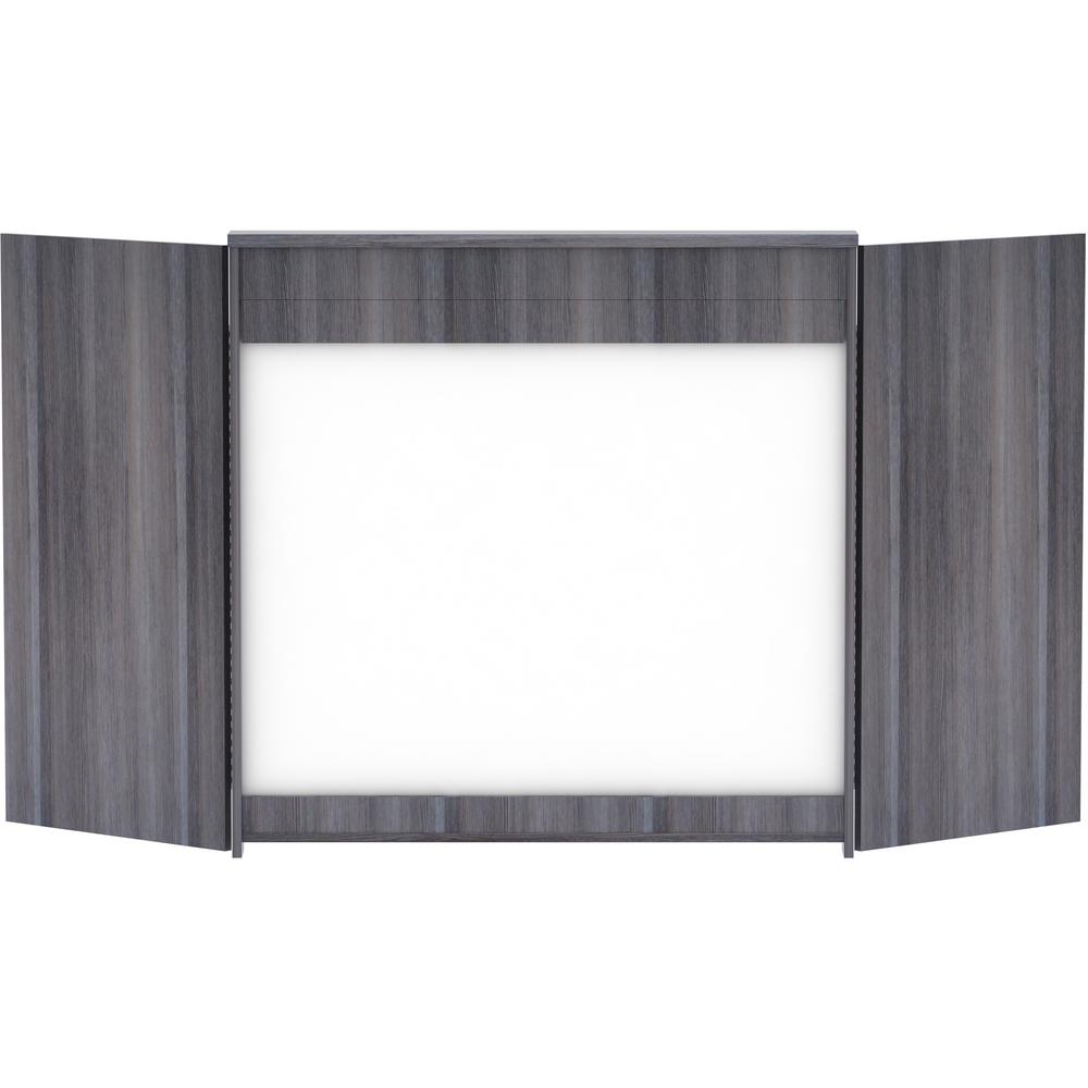 Lorell Dry-erase Whiteboard Presentation Cabinet - Hinged Door, Dry Erase Surface - 47.3" Height x 47.3" Width x 4.8" Depth - 1 Each. Picture 6
