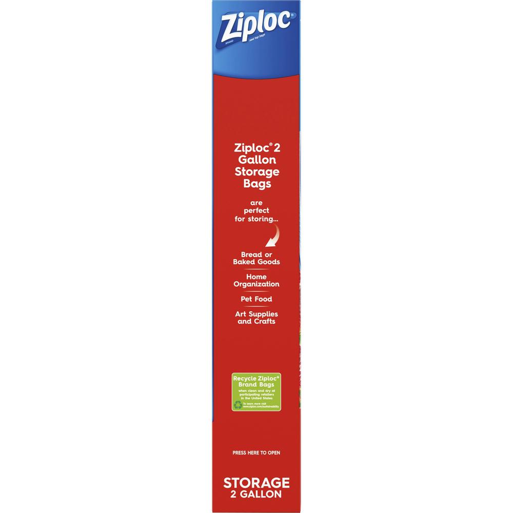 Ziploc&reg; 2-gallon Storage Bags - Extra Large Size - 2 gal Capacity - 13" - Zipper Closure - Plastic - Food, Money, Vegetables, Fruit, Yarn, Cosmetics, Business Card, Map, Meat, Seafood, Poultry - 1. Picture 4