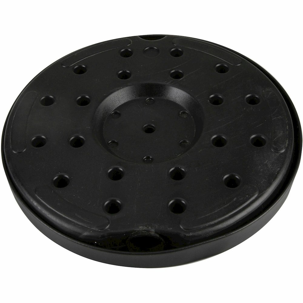 Genuine Joe Crowd-Control Bases - Rubber Feet - Floor Standing - Black - Steel, Concrete - 2 / Carton. Picture 9