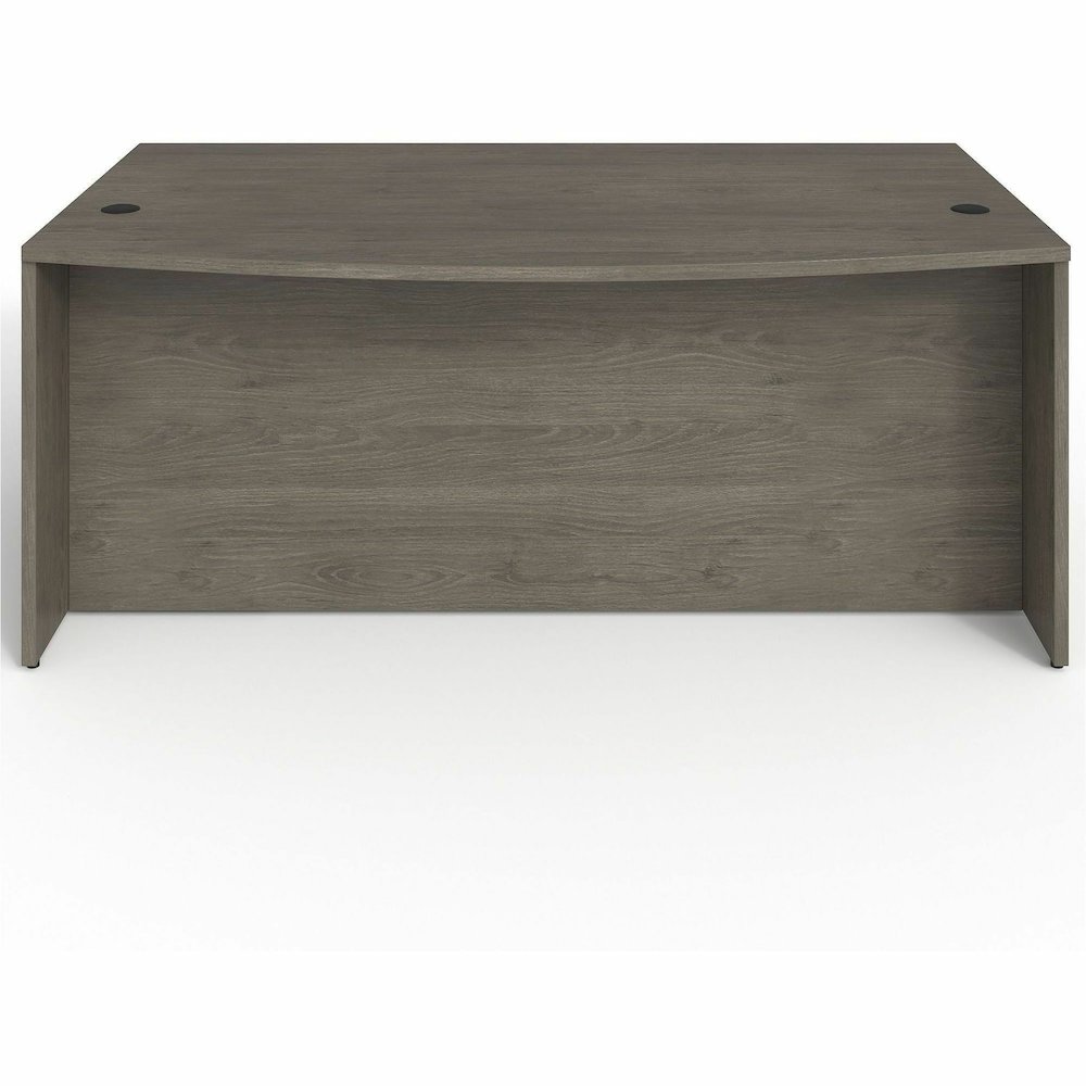 Lorell Prominence 2.0 Bowfront Left-Pedestal Desk - Rectangle - 29" Height x 72" Width x 42" Depth, 1" Thickness Top - Total Drawer(s): 3 - Double Pedestal on Left Side - Band Edge - Material: Particl. Picture 9