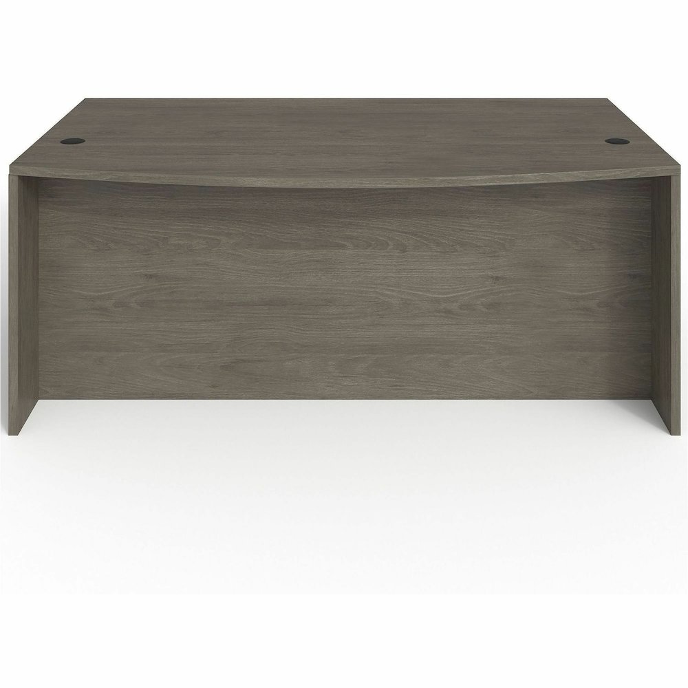 Lorell Prominence 2.0 Bowfront Right-Pedestal Desk - Rectangle - 29" Height x 72" Width x 42" Depth, 1" Thickness Top - Total Drawer(s): 3 - Double Pedestal on Right Side - Band Edge - Material: Parti. Picture 10