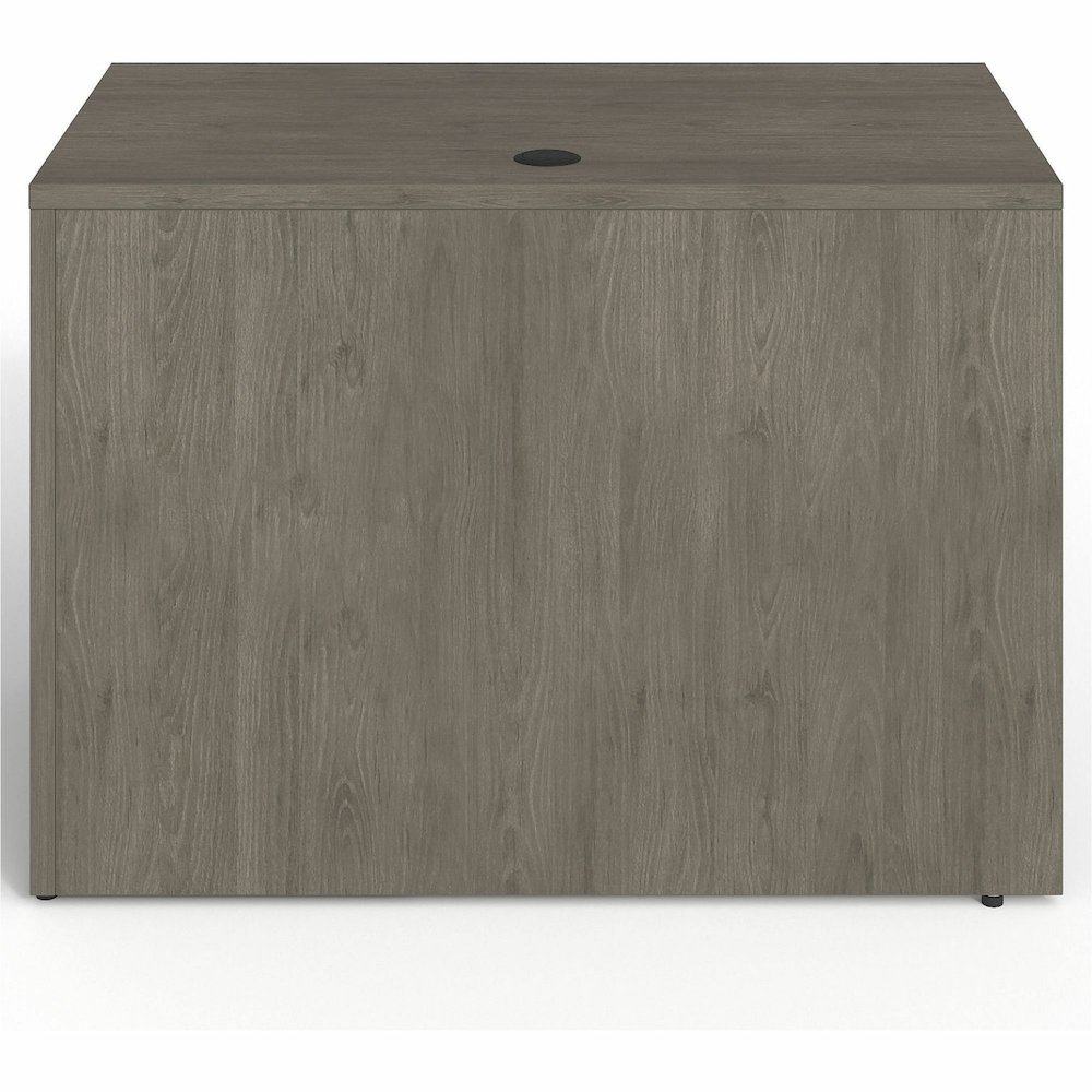 Lorell Prominence 2.0 Right Return - Rectangle - 29" Height x 42" Width x 24" Depth, 1" Thickness Top - Total Drawer(s): 2 - Band Edge - Material: Particleboard - Finish: Gray Elm, Thermofused Melamin. Picture 10