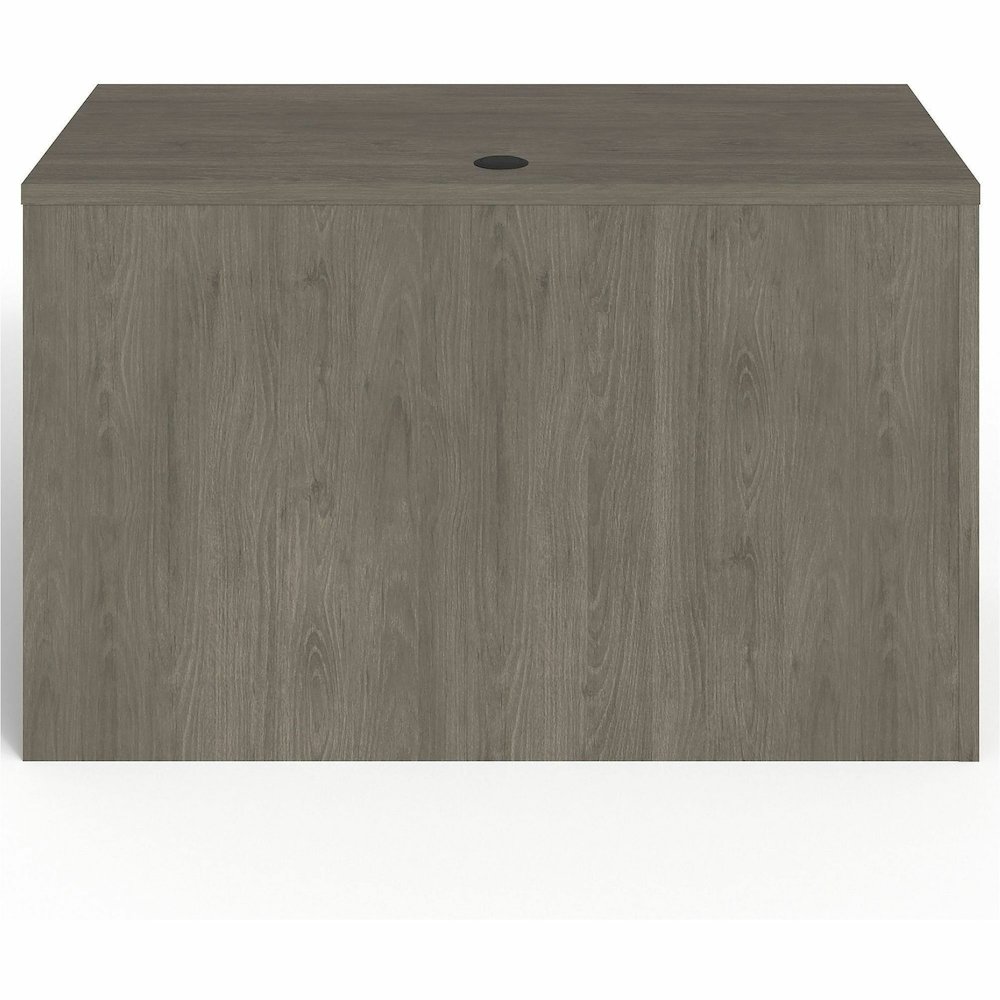 Lorell Prominence 2.0 Left Return - Rectangle - 29" Height x 48" Width x 24" Depth, 1" Thickness Top - Total Drawer(s): 2 - Band Edge - Material: Particleboard - Finish: Gray Elm, Thermofused Melamine. Picture 12