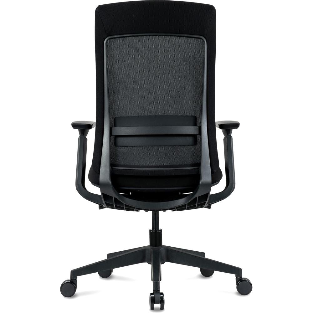 Eurotech Elevate Chair - Black Fabric Seat - Black Mesh Back - Black Frame - 5-star Base - Armrest - 1 Each. Picture 9