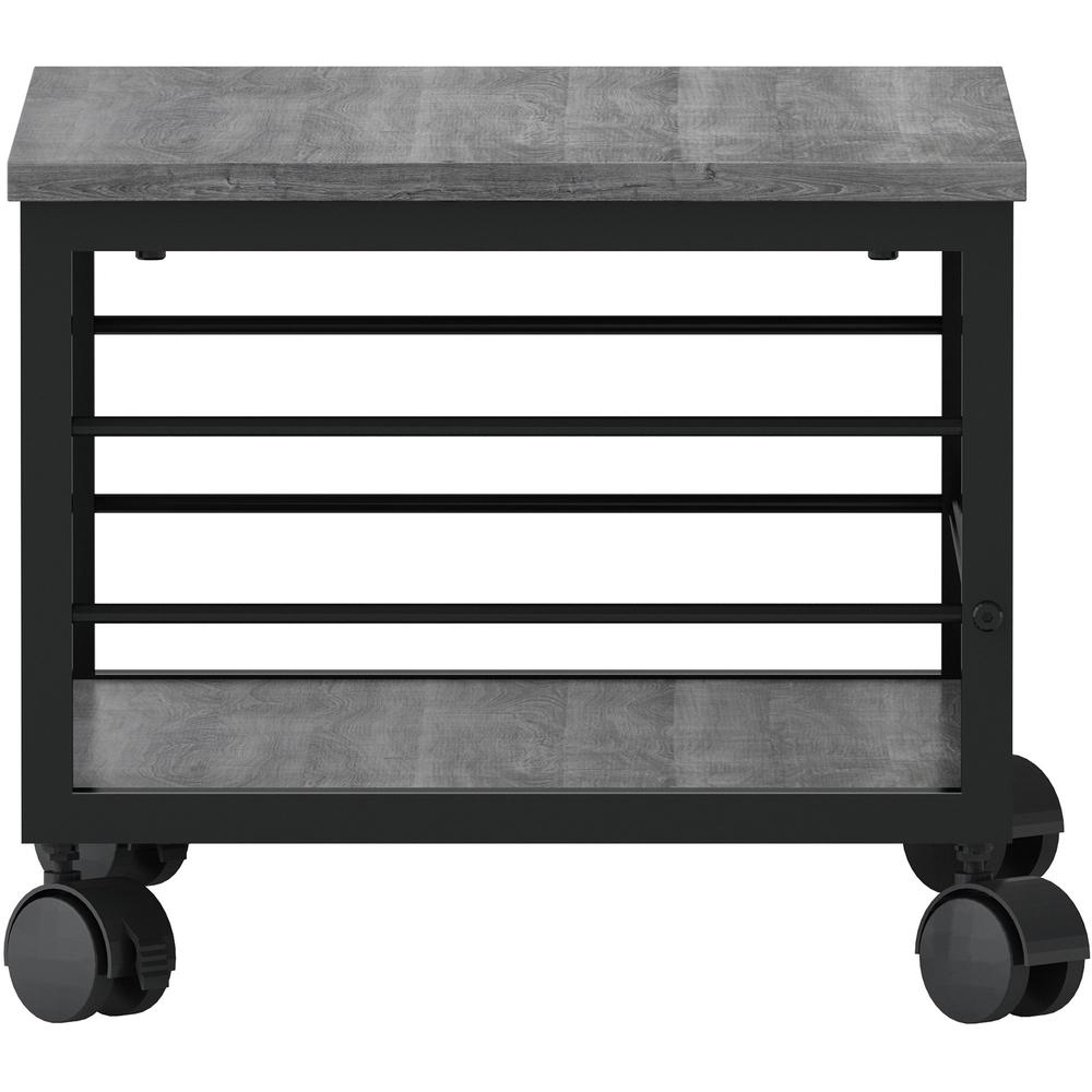 Lorell Underdesk Mobile Machine Stand - 150 lb Load Capacity - 13.20" Height x 18.70" Width x 15.70" Depth - Desk - Powder Coated - Metal, Laminate, Polyvinyl Chloride (PVC) - Charcoal, Black. Picture 12