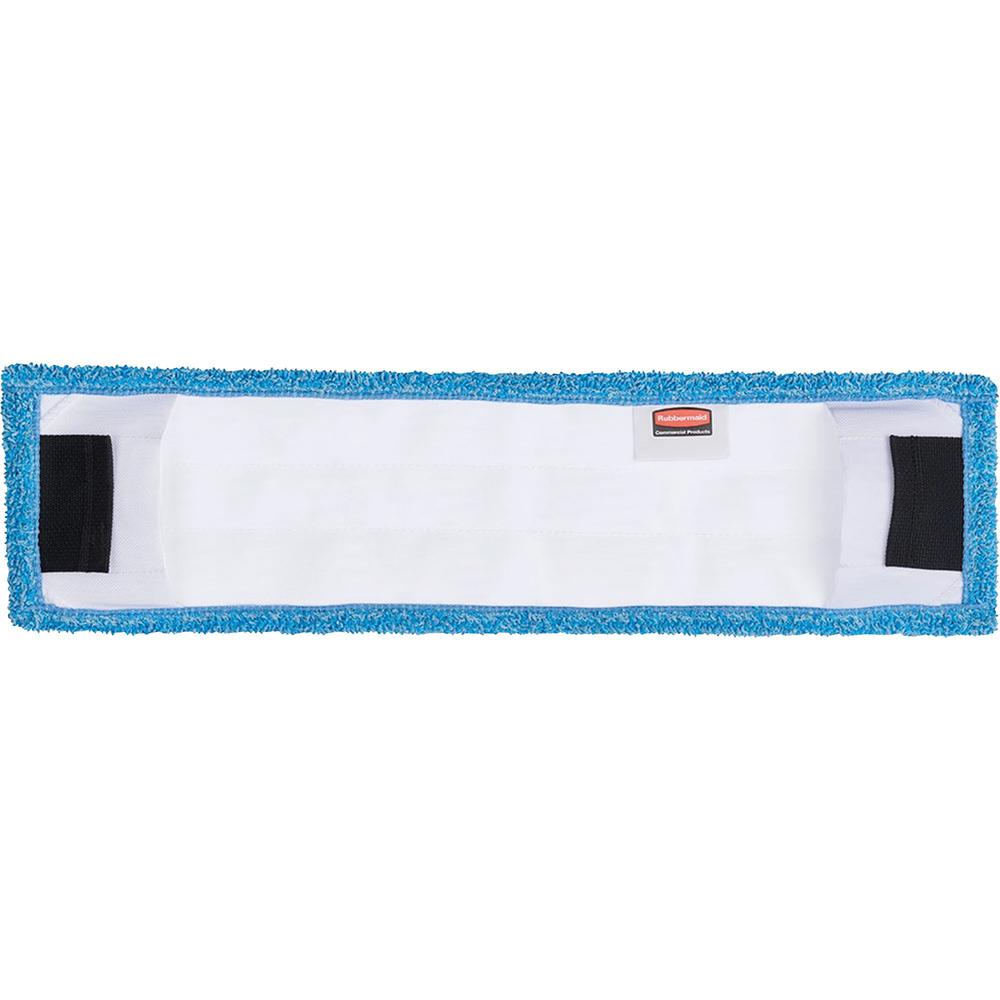 Rubbermaid Commercial Adaptable Flat Mop Microfiber Pad - 19.5" Length x 5.5" Depth - MicroFiber - Blue - 12 / Carton. Picture 5