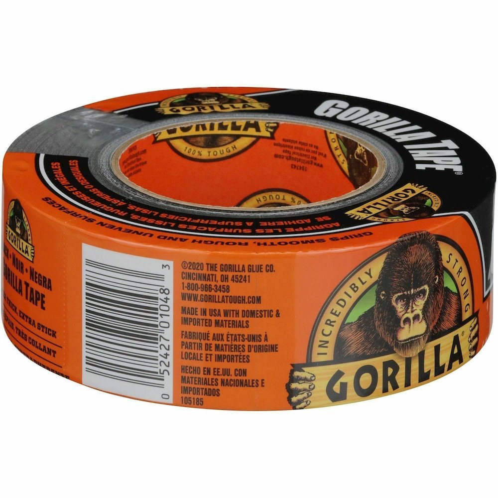 Gorilla Tape - 30 yd Length x 1.88" Width - Black - Weather Resistant, Moisture Resistant, UV Resistant, Temperature Resistant - For Project, Repairing, Indoor, Outdoor, Smooth Surface, Rough Surface,. Picture 7