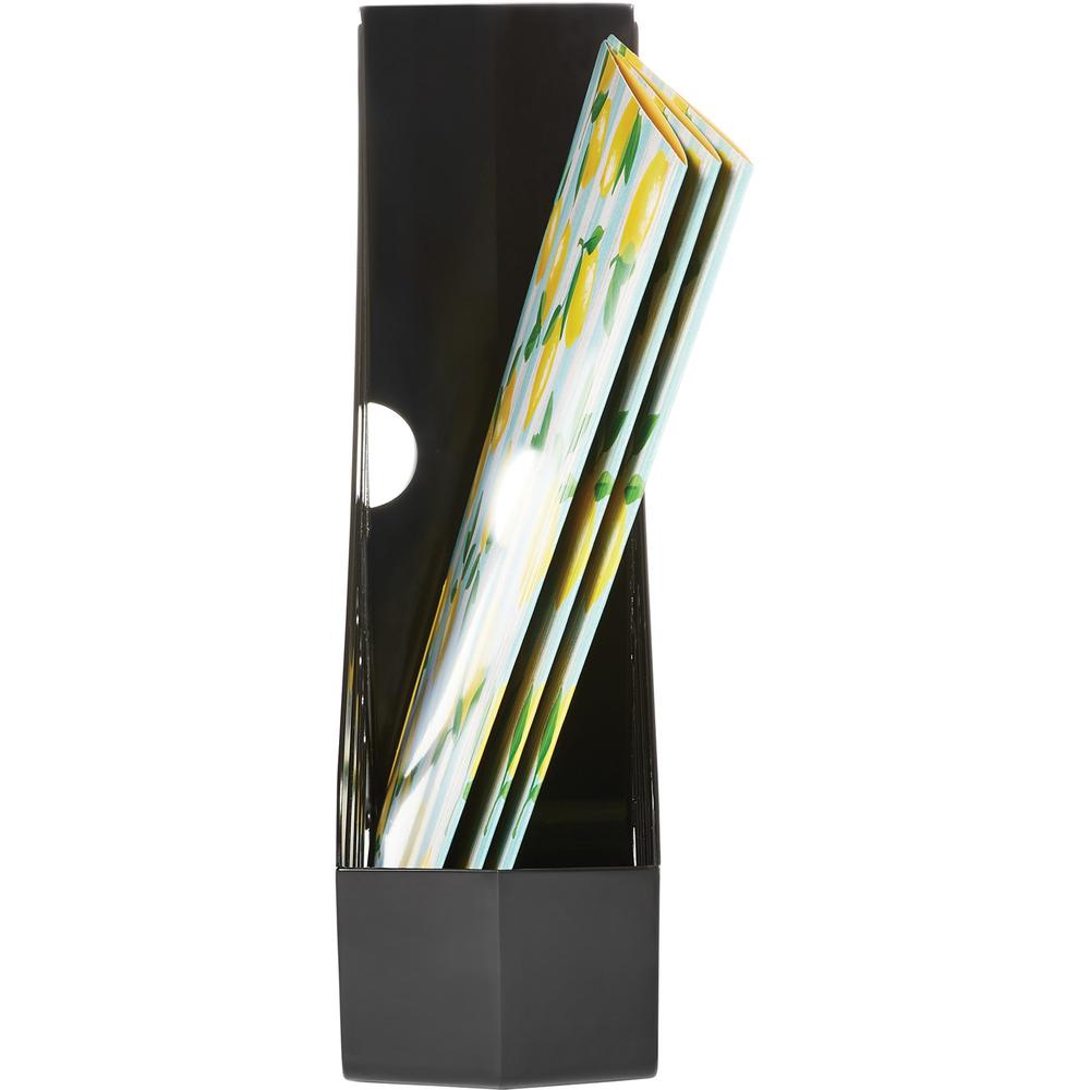 Deflecto AntiMicrobial Jumbo Magazine File - Black - Polystyrene. Picture 7