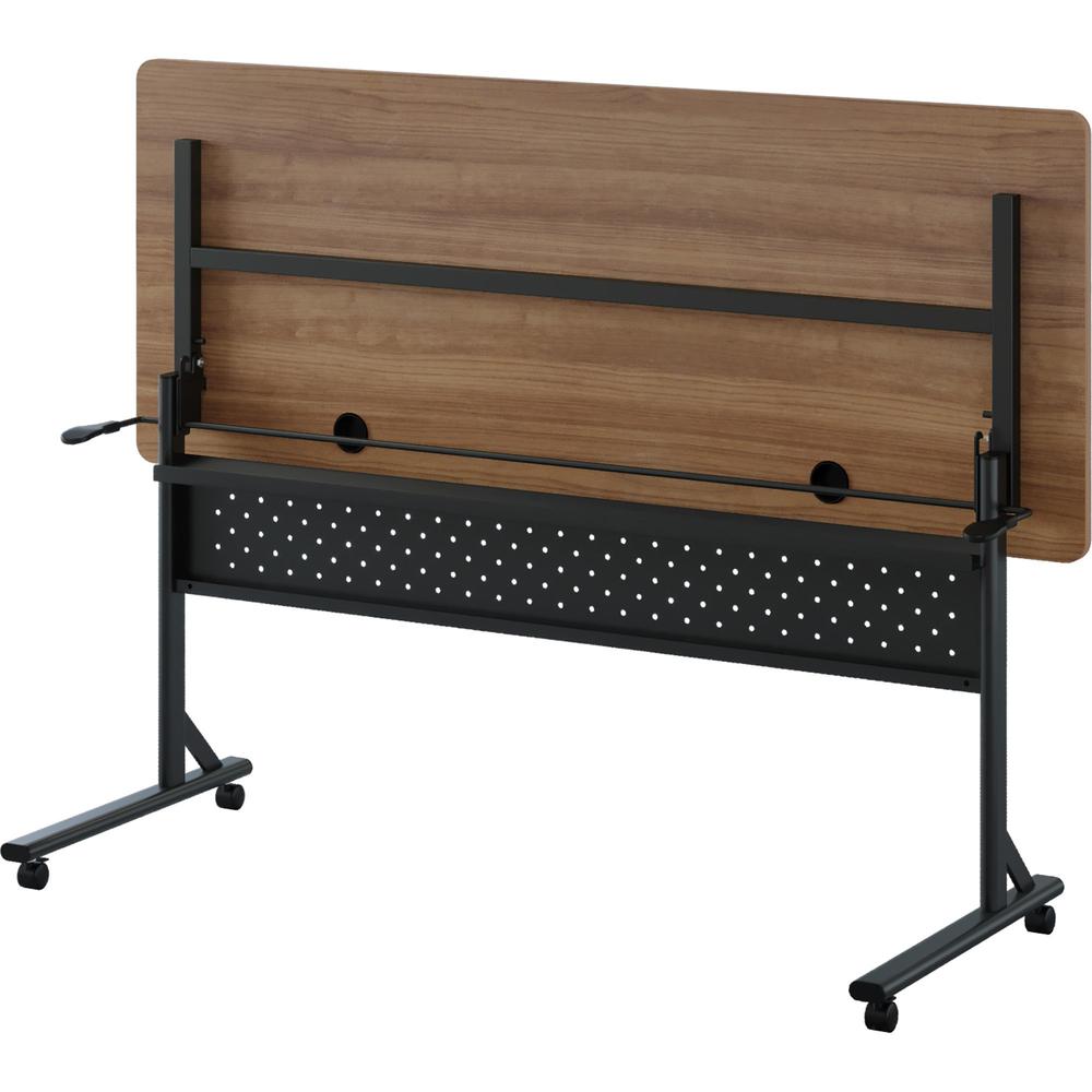 Lorell Shift 2.0 Flip and Nesting Mobile Table - Laminated Rectangle Top - 198 lb Capacity - 60" Table Top Length x 24" Table Top Width x 1" Table Top Thickness - 29.50" Height - Assembly Required - W. Picture 7