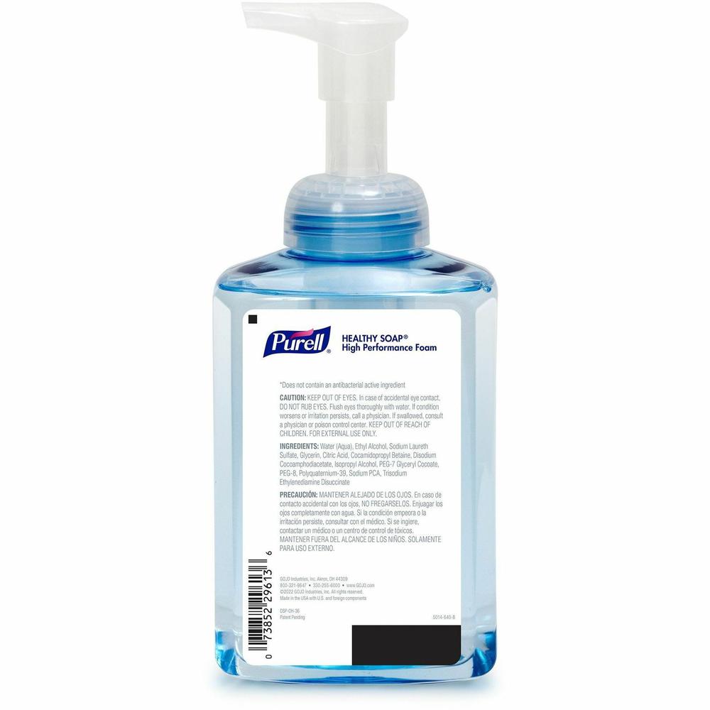 PURELL&reg; CRT HEALTHY SOAP High Performance Foam - 17.4 fl oz (514.6 mL) - Pump Bottle Dispenser - Dirt Remover, Kill Germs - Hand - Clear - 1 / Each. Picture 2