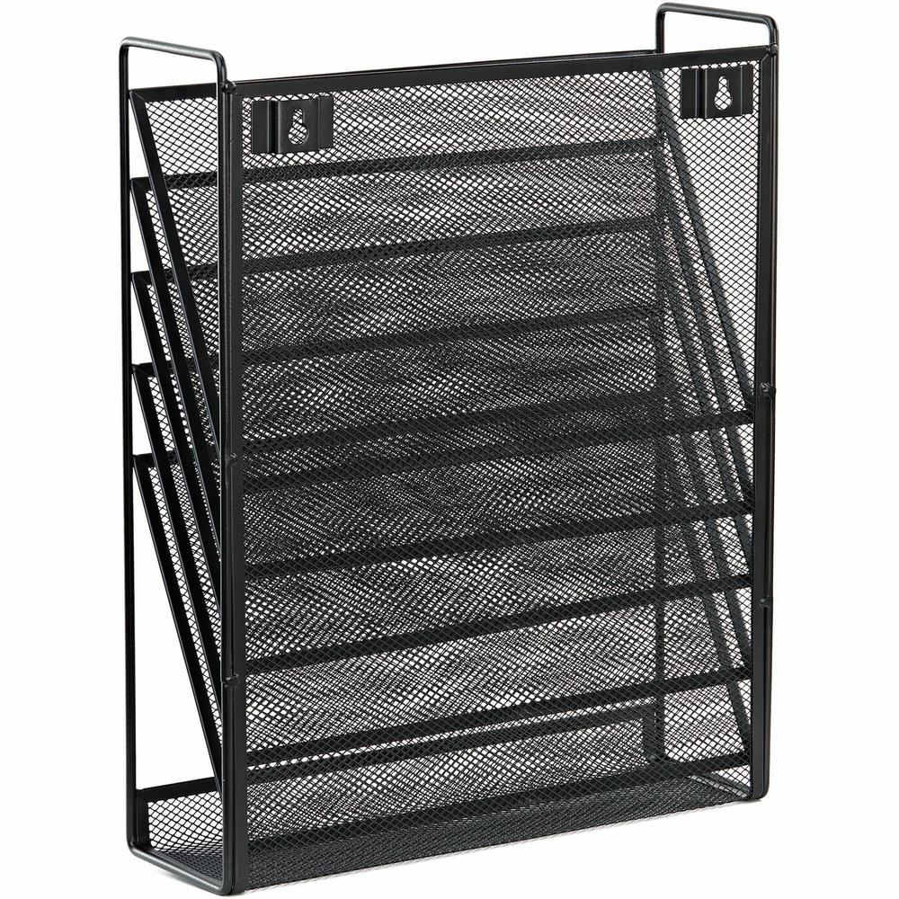 Lorell 5-Pocket Wall File - 5 Pocket(s) - Black - Steel Mesh - 1 Each. Picture 7