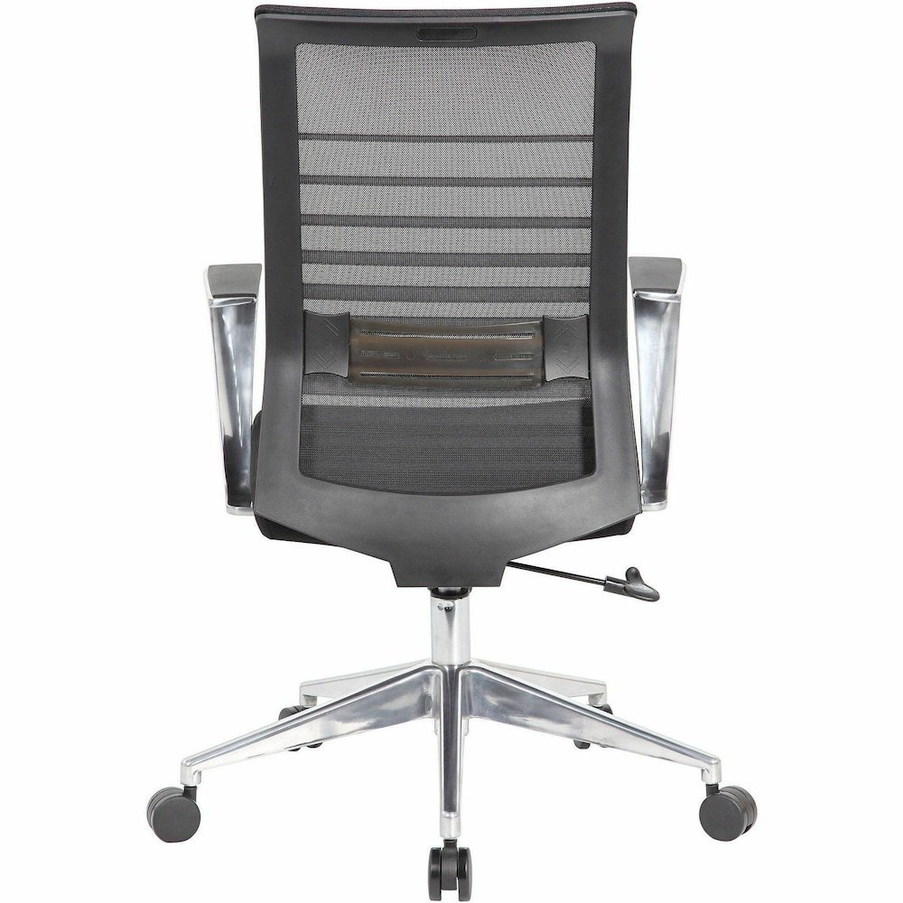 Lorell Horizontal Mesh High-Back Conference Chair - Black Seat Color - Fabric, Molded Foam Seat Material - Mesh Back Material - High Back - 1 Each. Picture 9