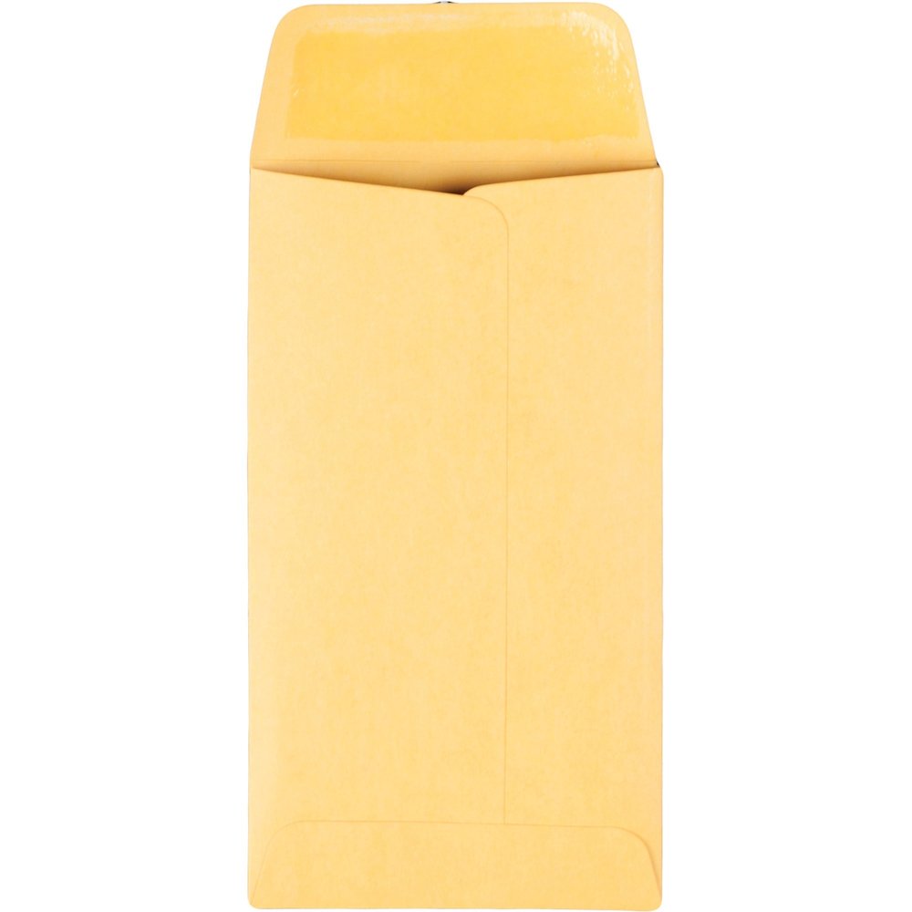TOPS Kraft Coin / Small Parts Envelopes - Coin - #6 - 3 3/8" Width x 6" Length - 28 lb - Gummed Flap - Brown - Kraft - 500 / Box. Picture 7