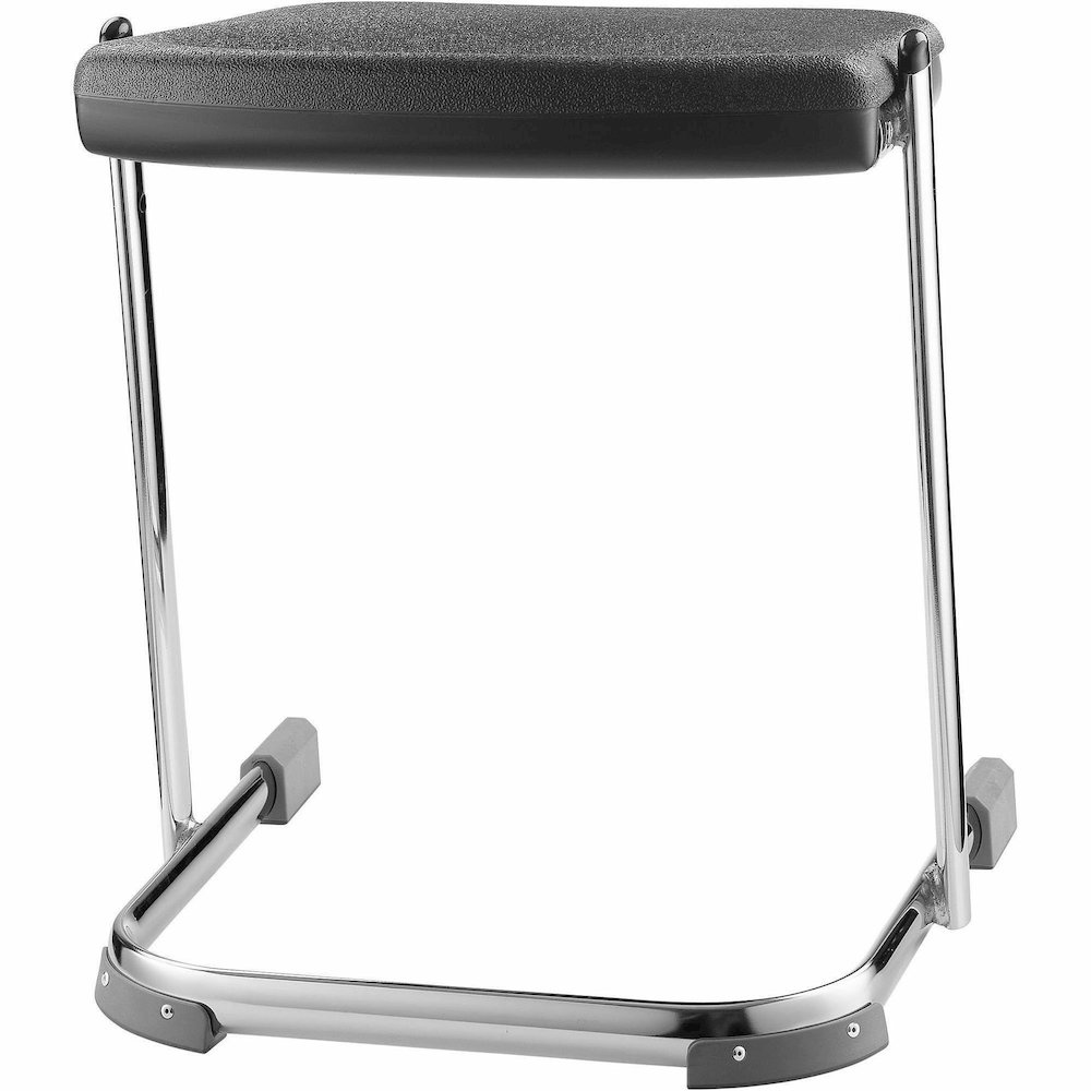 National Public Seating 6600 Series Elephant Z-Stool - Black Seat Color - Polypropylene Seat Material - Chrome Frame Color - Steel Frame Material - Sled, U-Style Base - Thermoplastic Polyurethane (TPU. Picture 10