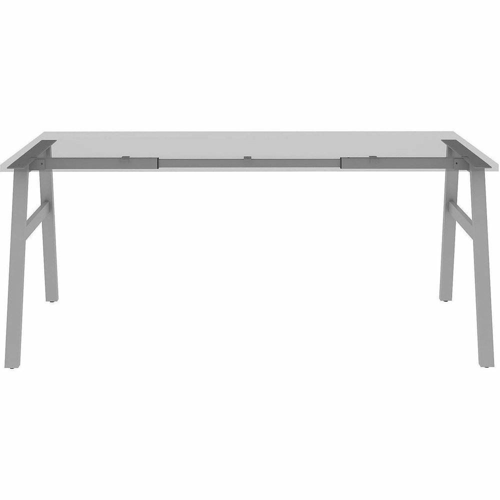Lorell Table Base - Powder Coated A-shaped, Silver Base - 28.50" Height x 71.60" Width x 29.10" Depth - Metal Base Material - 1 Each. Picture 11