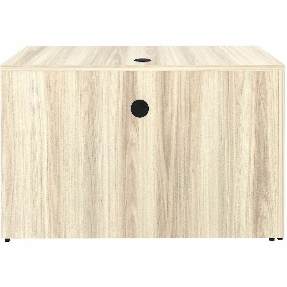 Lorell Essentials Rectangular Return Shell - Rectangle - 1" Thickness Table Top, 29.5" Height x 48" Width x 24" Depth Return Shell - Material: Laminate, Metal - Finish: Modern Elm - Laminate, Modern E. Picture 9