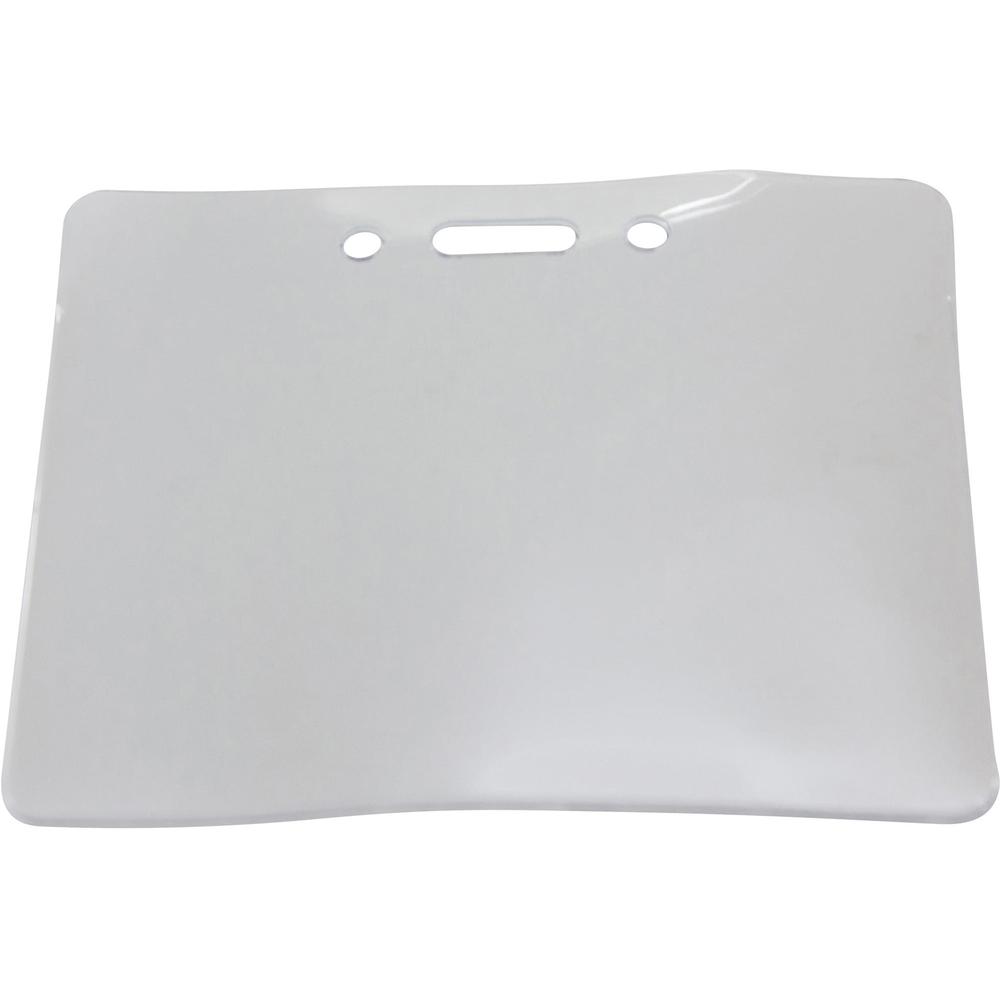 SICURIX Proximity Badge Holder - Support 3.50" x 2.37" Media - Horizontal - Vinyl - 50 / Pack - Clear. Picture 2