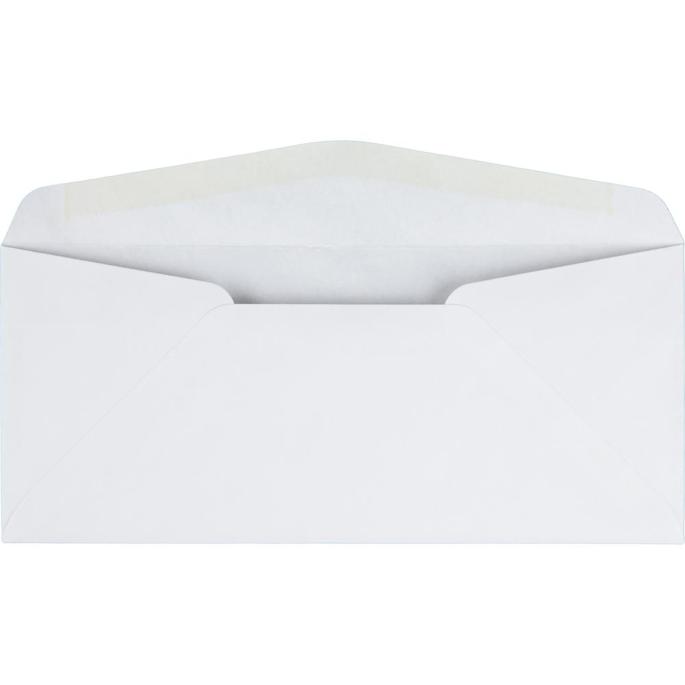 Quality Park No. 10 Business Envelopes with Gummed Closure and Diagonal Seam - Business - #10 - 4 1/8" Width x 9 1/2" Length - 24 lb - Gummed - White - Wove - 500 / Box. Picture 3