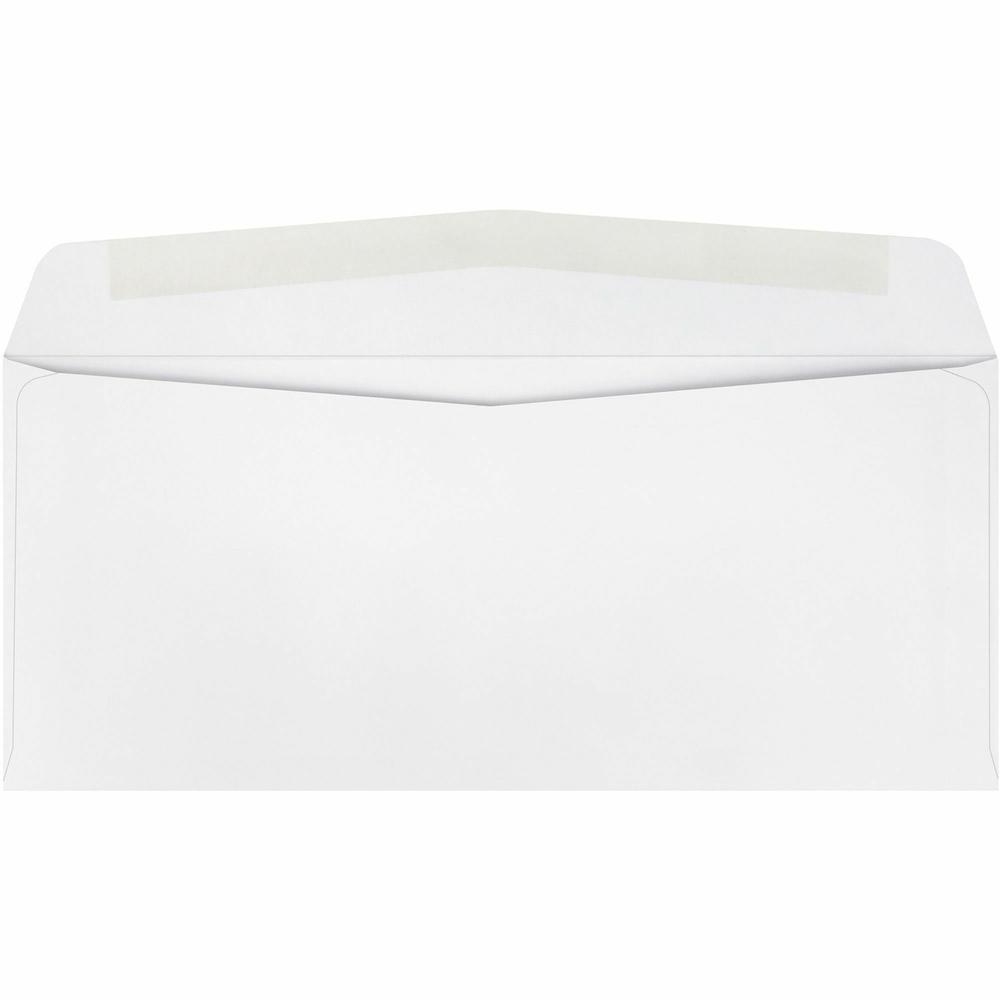 Quality Park No. 10 Single Right Window Envelopes - Single Window - #10 - 4 1/8" Width x 9 1/2" Length - 24 lb - Adhesive - Wove - 500 / Box - White. Picture 4