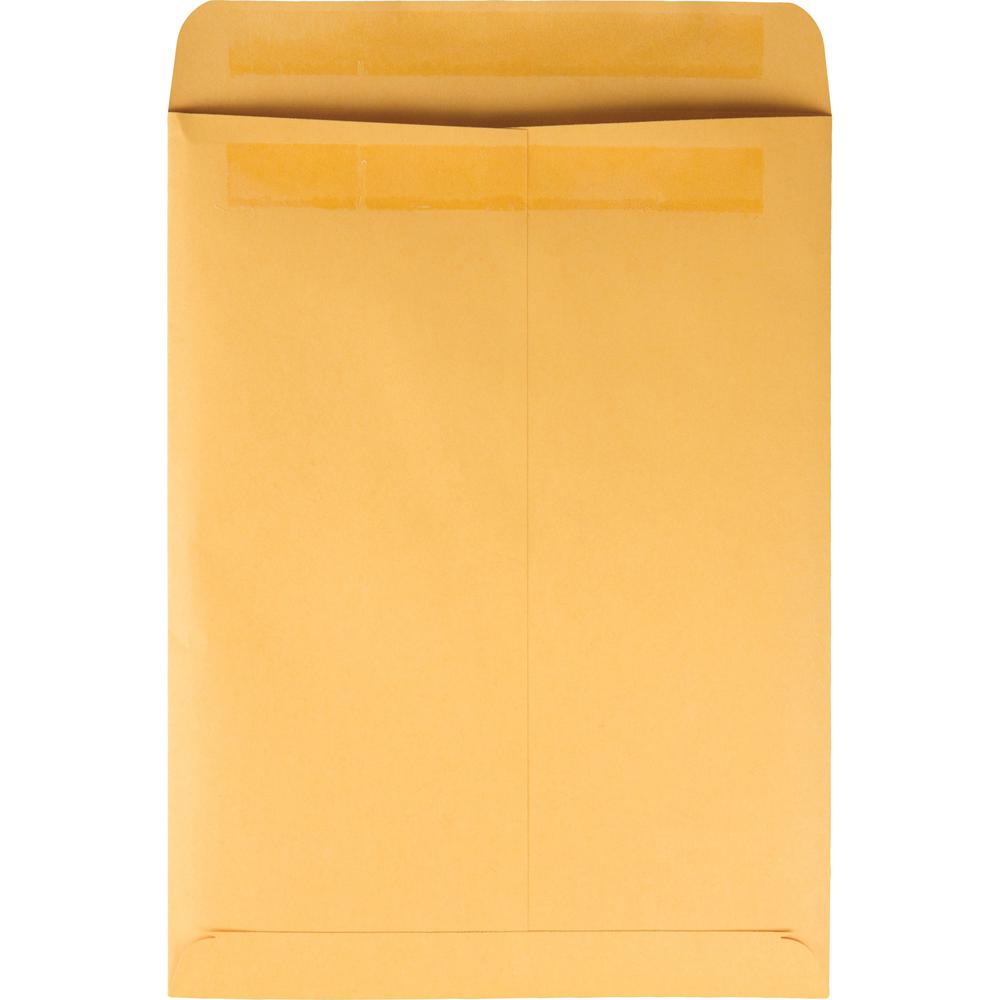 Quality Park 9 x 12 Catalog Envelopes with Self-Seal Closure - Catalog - #10 1/2 - 9" Width x 12" Length - 28 lb - Self-sealing - Kraft - 100 / Box - Kraft. Picture 3