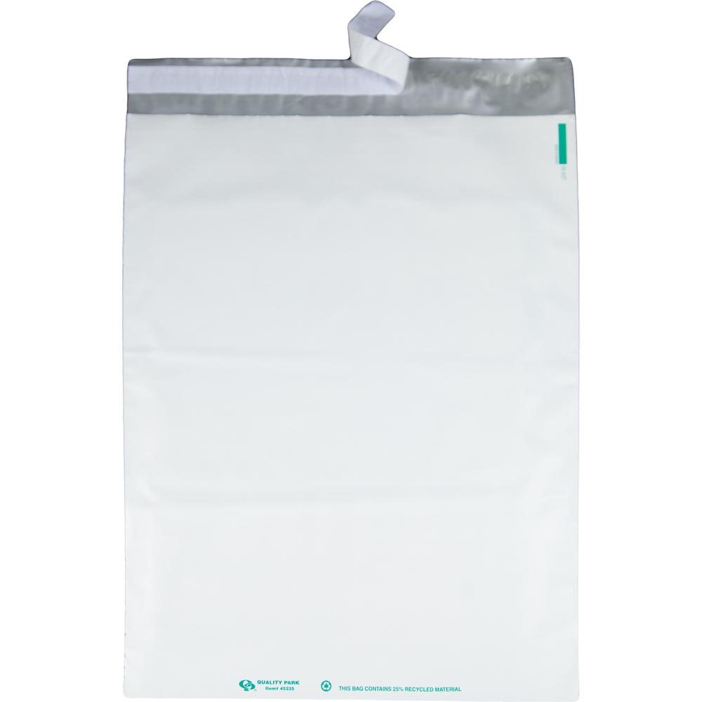 Quality Park White Poly Mailing Envelopes - Catalog - 14" Width x 19" Length - Self-sealing - Polyethylene - 100 / Pack - White. Picture 6