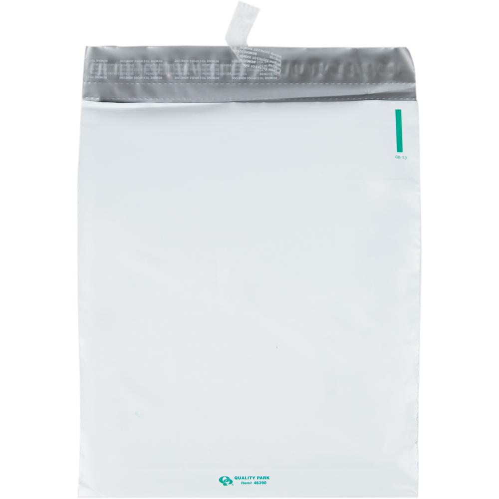 Quality Park Open-End Poly Expansion Mailers - Expansion - 11" Width x 13" Length - 2" Gusset - Self-sealing - White - Polyethylene - 100 / Carton. Picture 4