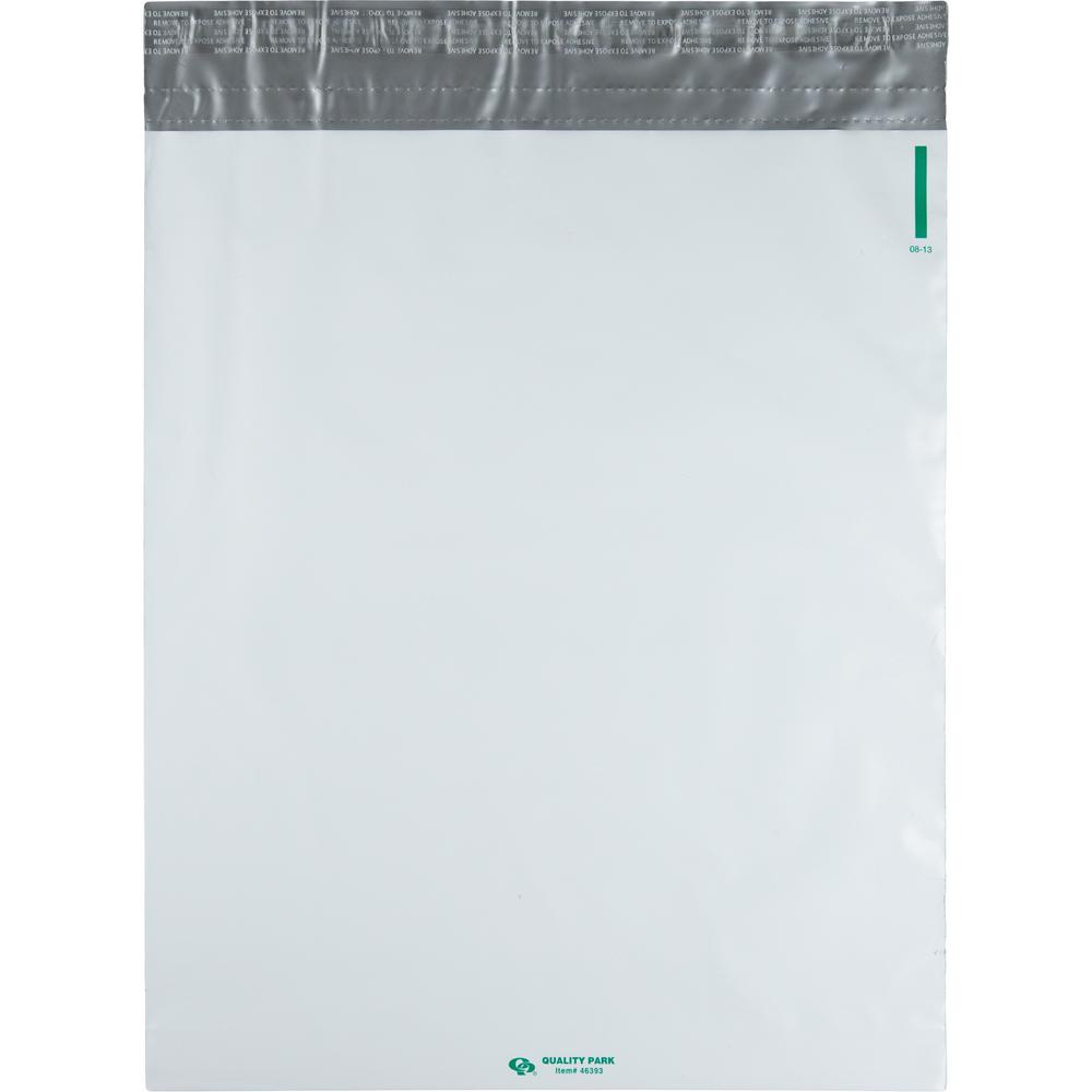 Quality Park Open-End Poly Expansion Mailers - Expansion - 13" Width x 16" Length - 2" Gusset - Self-sealing - White - Polyethylene - 100 / Carton. Picture 4