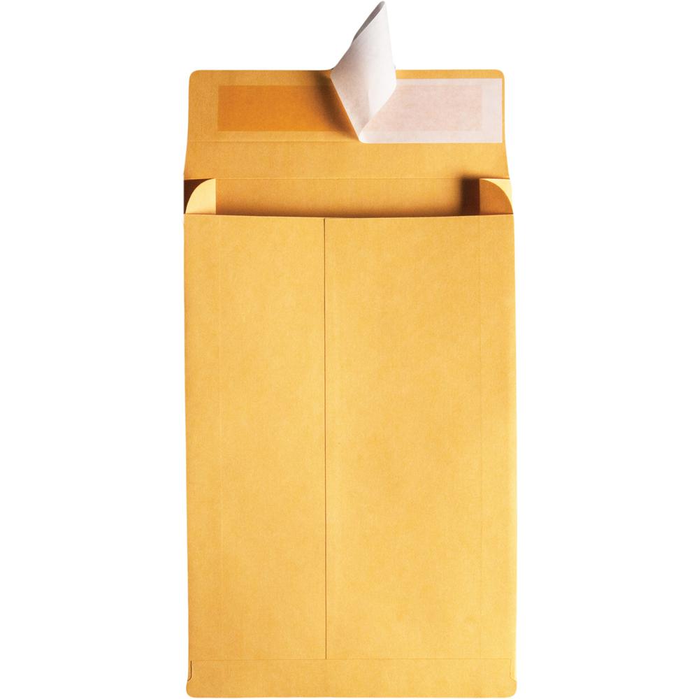Quality Park 9 x 12 x 2 Expansion Envelopes with Self-Seal Closure - Expansion - 9" Width x 12" Length - 2" Gusset - 40 lb - Self-sealing - Kraft - Kraft - 25 / Pack. Picture 9