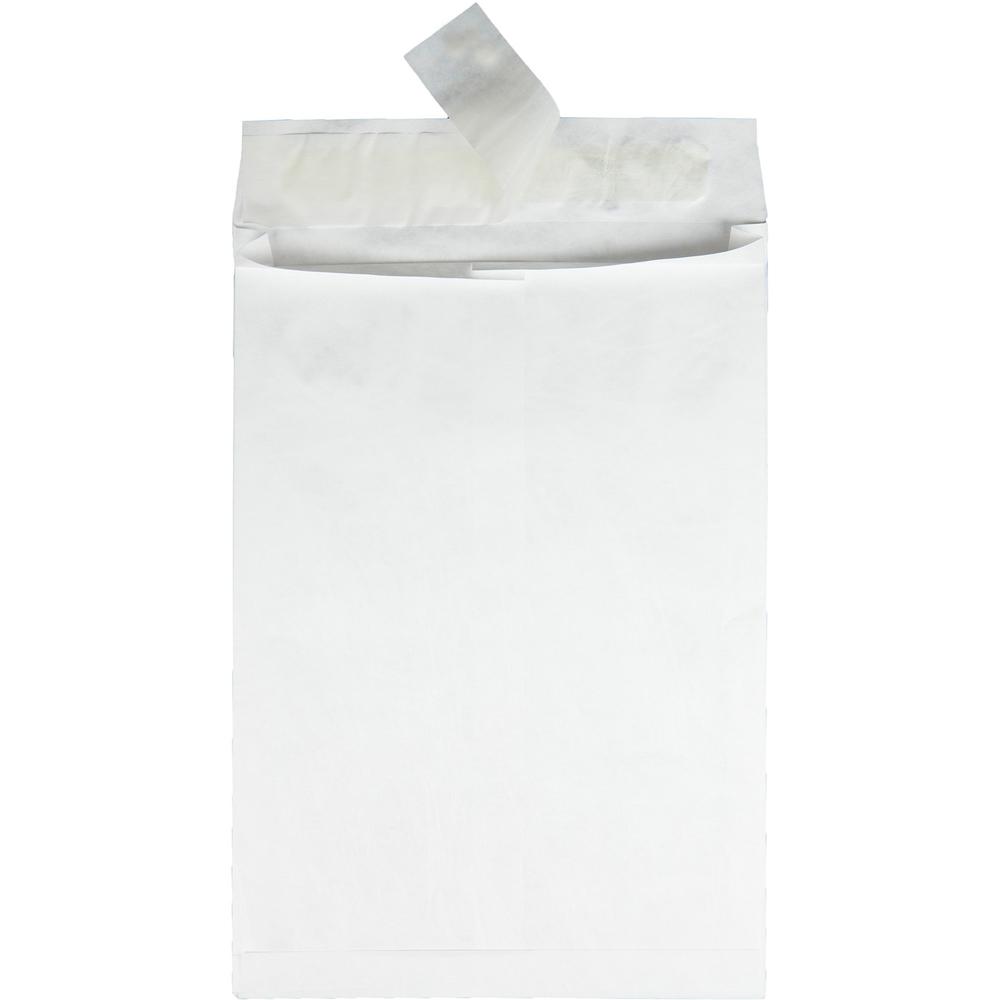 Survivor&reg; 10 x 13 x 1-1/2 DuPont Tyvek Expansion Mailers with Self-Seal Envelopes - Expansion - 10" Width x 13" Length - 1 1/2" Gusset - 14 lb - Peel & Seal - White - Tyvek - 100 / Carton. Picture 5