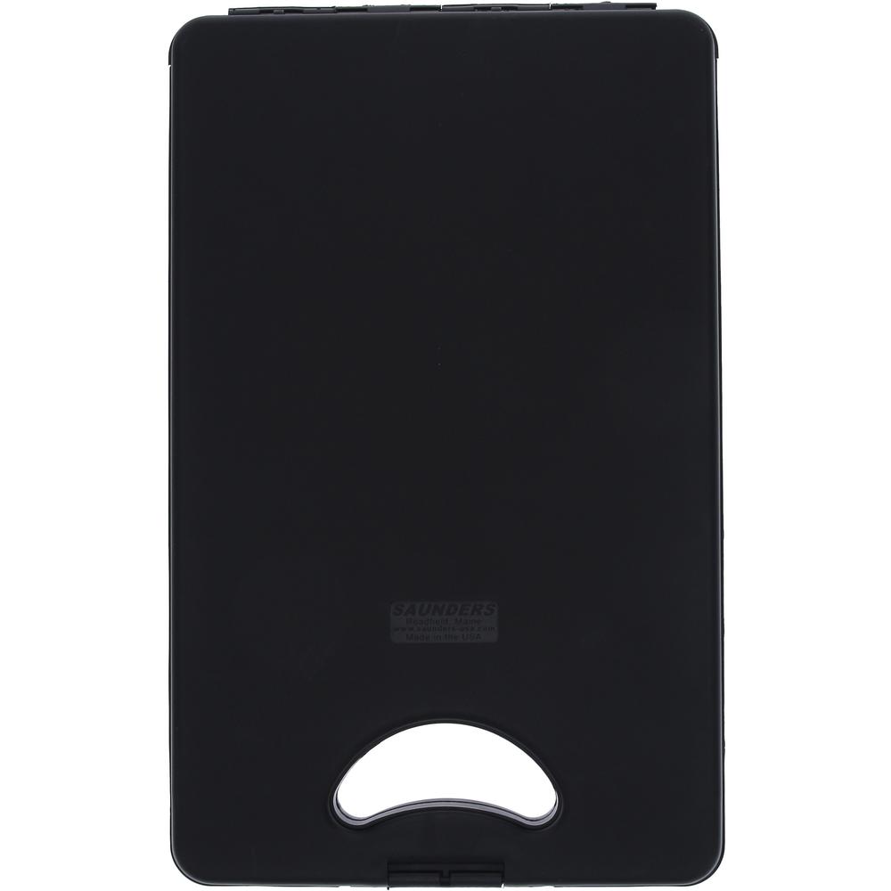 Saunders Deskmate II Portable Desktop - 0.50" Clip Capacity - Storage for Stationary - Bottom Opening - 10" x 16" - Polypropylene - Black - 1 Each. Picture 7