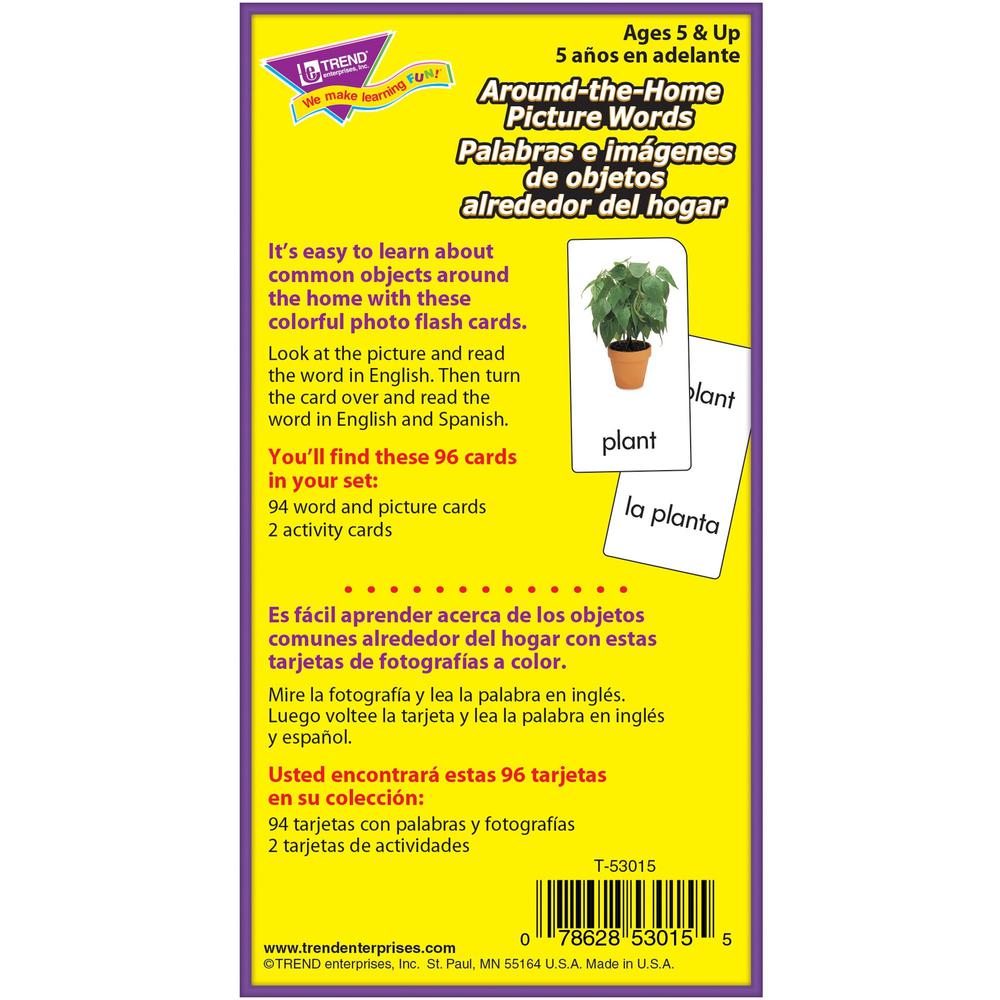 Trend English/Spanish Picture Words Flash Cards - Educational - 1 Each. Picture 5