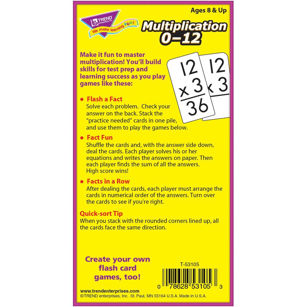 Trend Math Flash Cards - Educational - 1 / Box. Picture 7