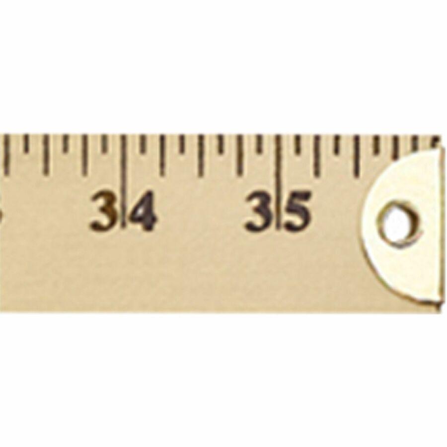 Westcott Wood Yardstick - 36" Length 1" Width - 1/8 Graduations - Imperial Measuring System - Wood - 1 Each - Blue. Picture 6
