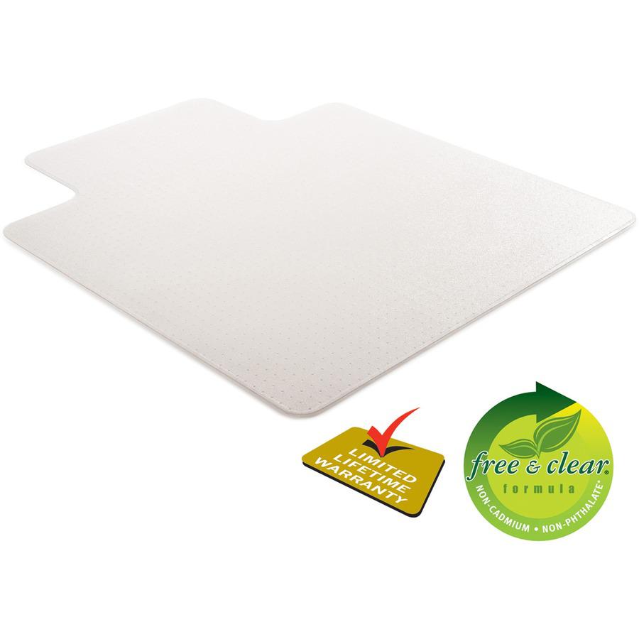 Deflecto RollaMat for Carpet - Carpeted Floor - 53" Length x 45" Width - Vinyl - Clear - 1Each. Picture 2