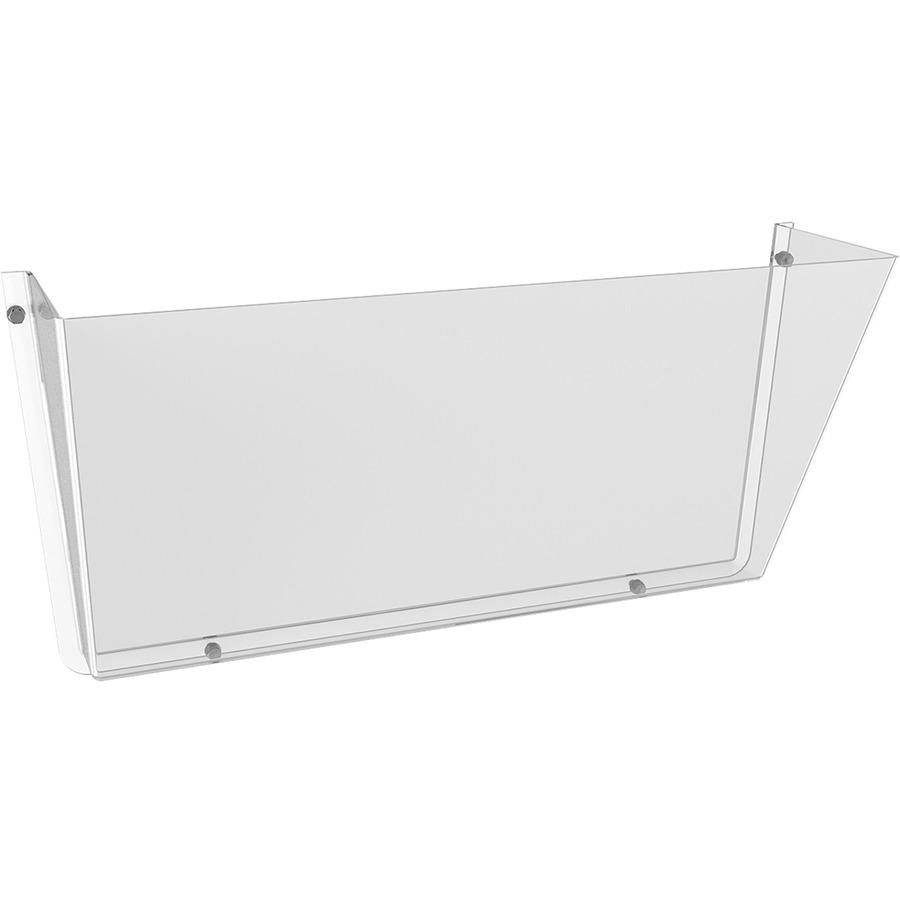 Deflecto Unbreakable DocuPocket - 1 Pocket(s) - 1 Compartment(s) - 6.50" Height x 14.50" Width x 3" Depth - Unbreakable - Clear - Plastic - 1 Each. Picture 11