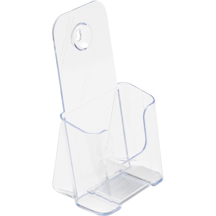 Deflecto Single Compartment DocuHolder - 1 Pocket(s) - 7.75" Height x 4.38" Width x 3.25" Depth - Desktop - Clear - Plastic - 1 Each. Picture 2