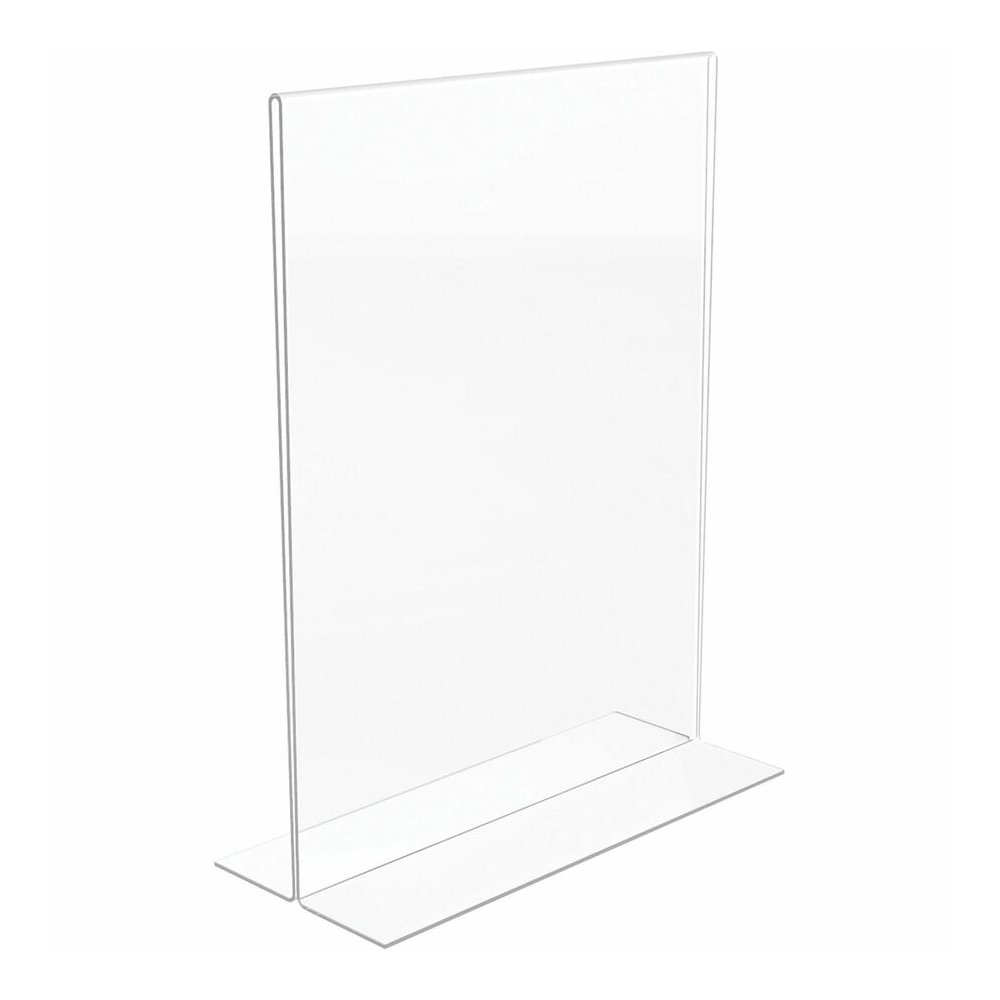 Deflecto Classic Image Double-Sided Sign Holder - 8.5" Width x 11" Height - Rectangular Shape - Self-standing, Bottom Loading - Indoor, Outdoor - Plastic - Clear - 1 Each. Picture 12