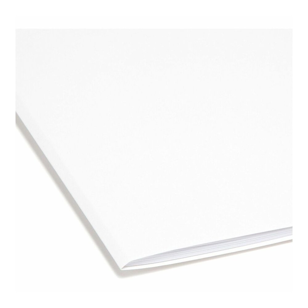 Smead Colored 1/3 Tab Cut Letter Recycled Top Tab File Folder - 8 1/2" x 11" - Top Tab Location - Assorted Tab Position - 11 pt. - 2 Plys - White - 10% Recycled - 100 / Box. Picture 7