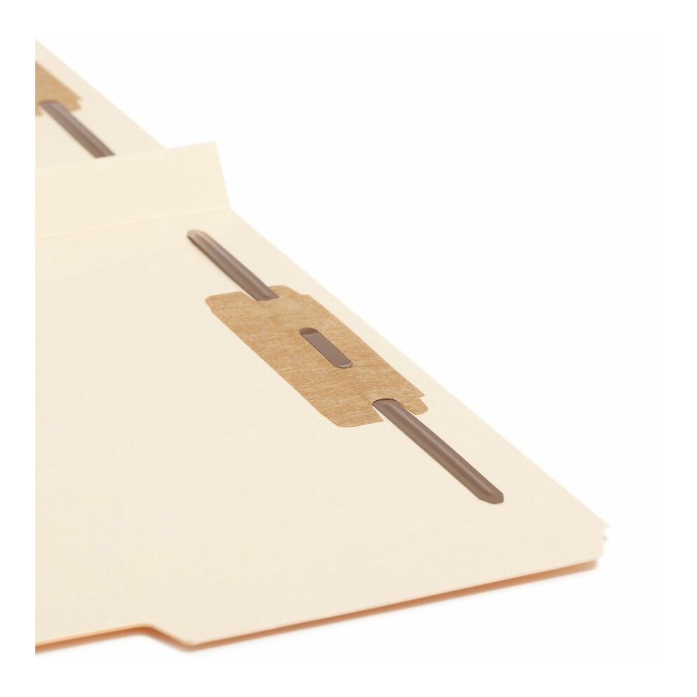 Smead 1/3 Tab Cut Letter Recycled Fastener Folder - 8 1/2" x 11" - 1 1/2" Expansion - 2 x 2B Fastener - 1 1/2" for Folder - Top Tab Location - Assorted Tab Position - 14 pt. - 2 Plys - Manila - Reinfo. Picture 8