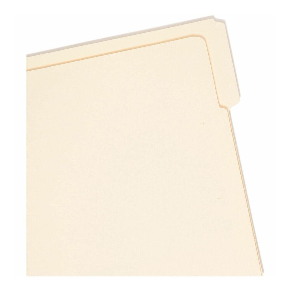Smead Shelf-Master 1/3 Tab Cut Letter Recycled End Tab File Folder - 8 1/2" x 11" - 3/4" Expansion - End Tab Location - Assorted Tab Position - 11 pt. - 2 Plys - Manila - Reinforced Tab, Embossed - 10. Picture 6